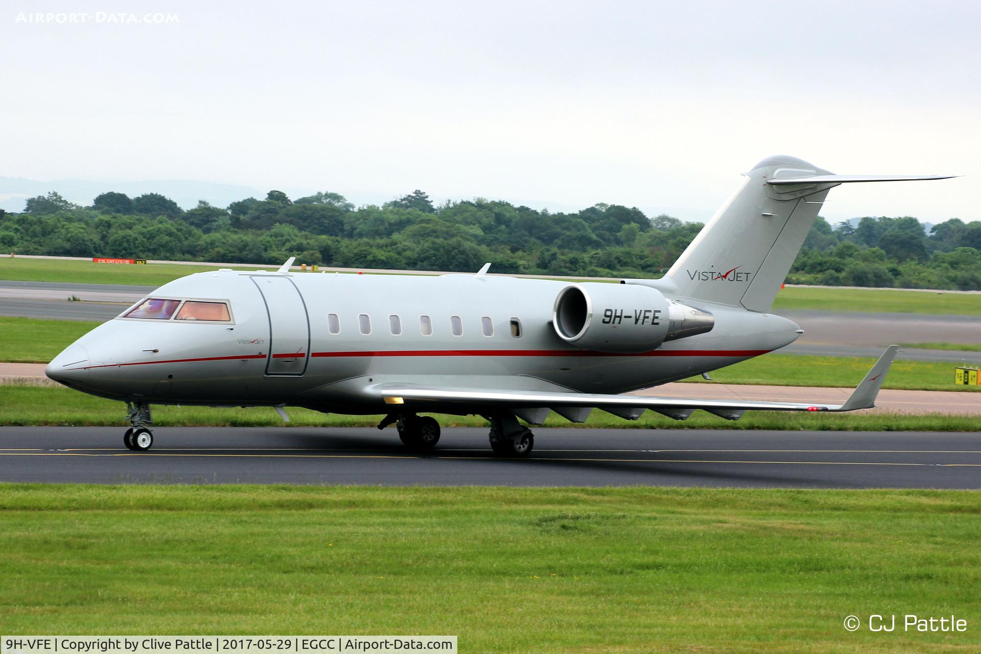 9H-VFE, 2014 Bombardier Challenger 605 (CL-600-2B16) C/N 5974, Pictured at Manchester EGCC