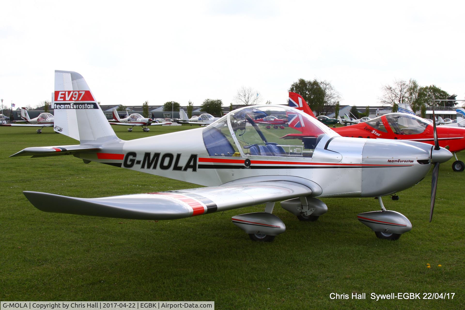 G-MOLA, 2012 Cosmik EV-97 TeamEurostar UK C/N 3937, at the EV-97 fly in. Sywell