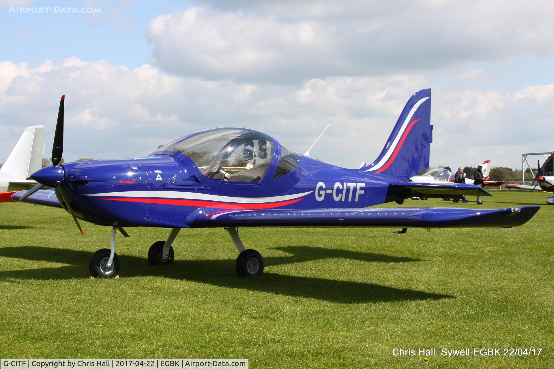 G-CITF, 2015 Evektor EV-97 Eurostar SL C/N 2015-4223, at the EV-97 fly in. Sywell