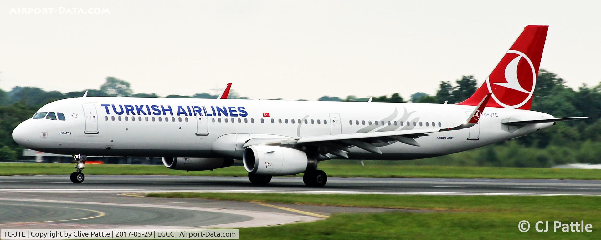 TC-JTE, 2015 Airbus A321-231 C/N 6869, Pictured at Manchester EGCC