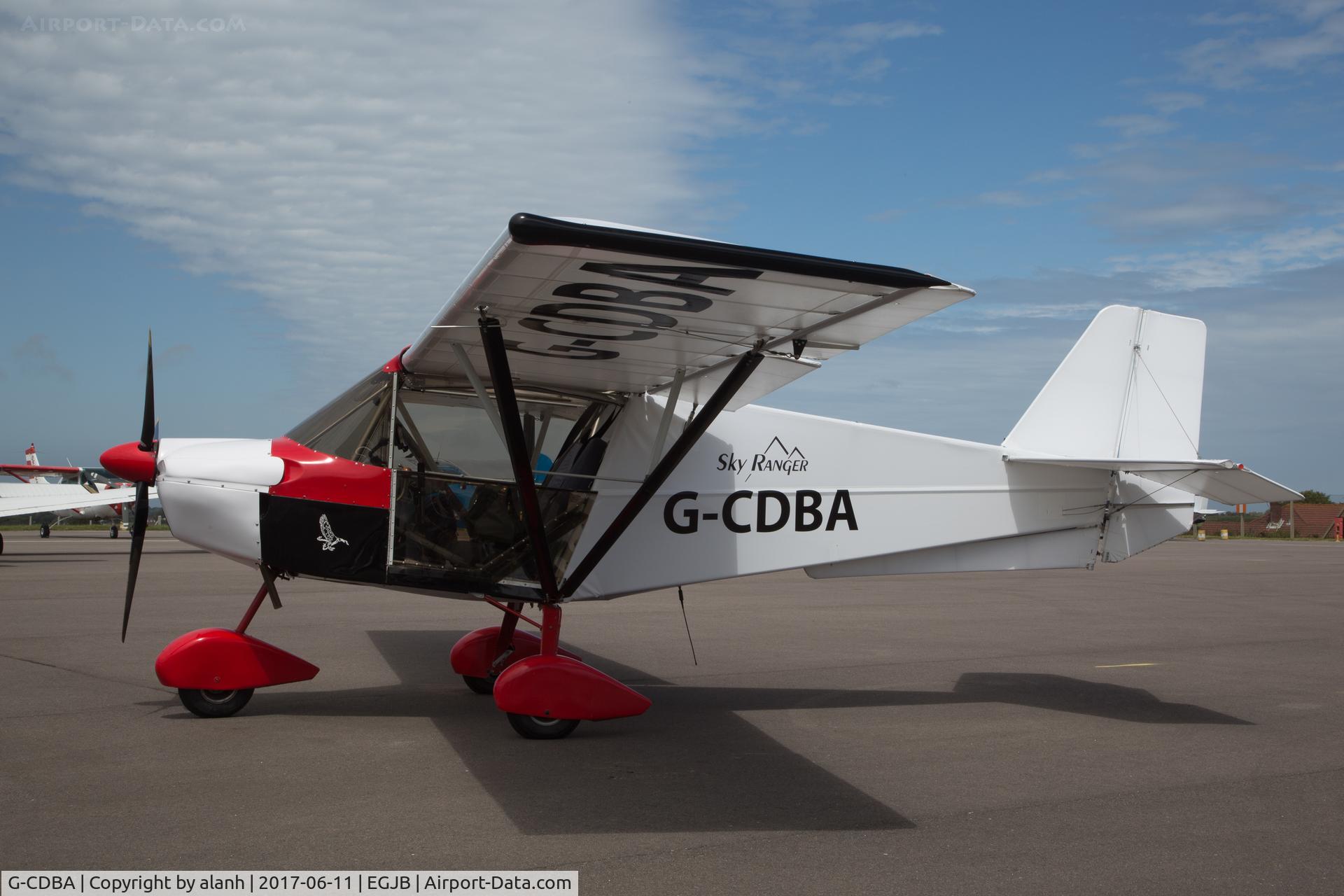 G-CDBA, 2004 Best Off Skyranger 912(2) C/N BMAA/HB/406, Ready for departure from 2017 Guernsey Air Rally