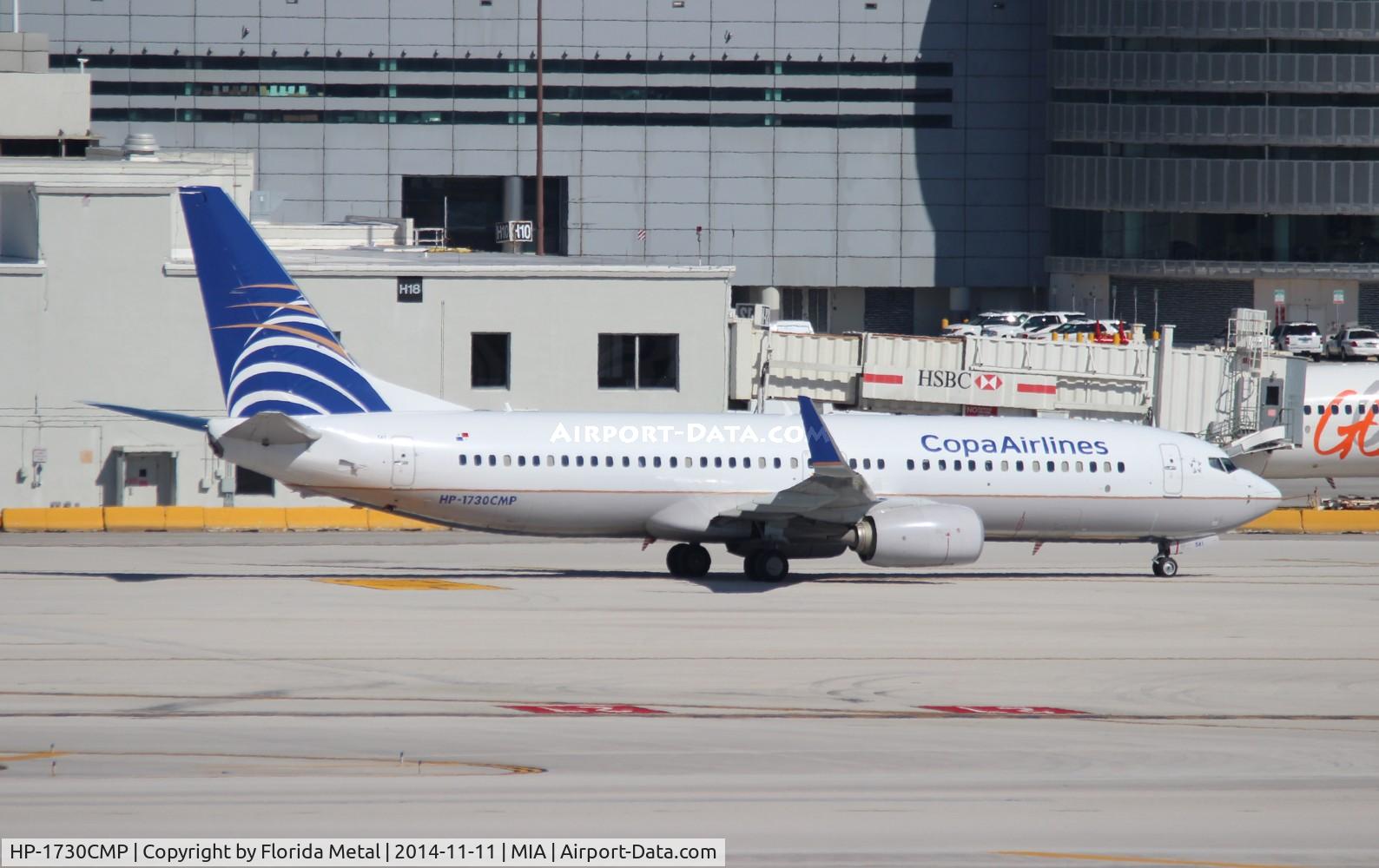 HP-1730CMP, 2012 Boeing 737-8V3 C/N 38141, Copa 737