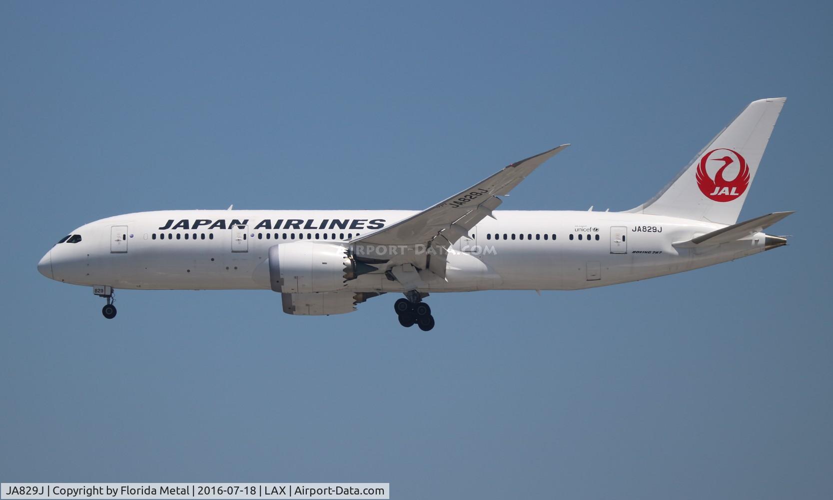 JA829J, 2012 Boeing 787-8 Dreamliner C/N 34839, Japan Airlines