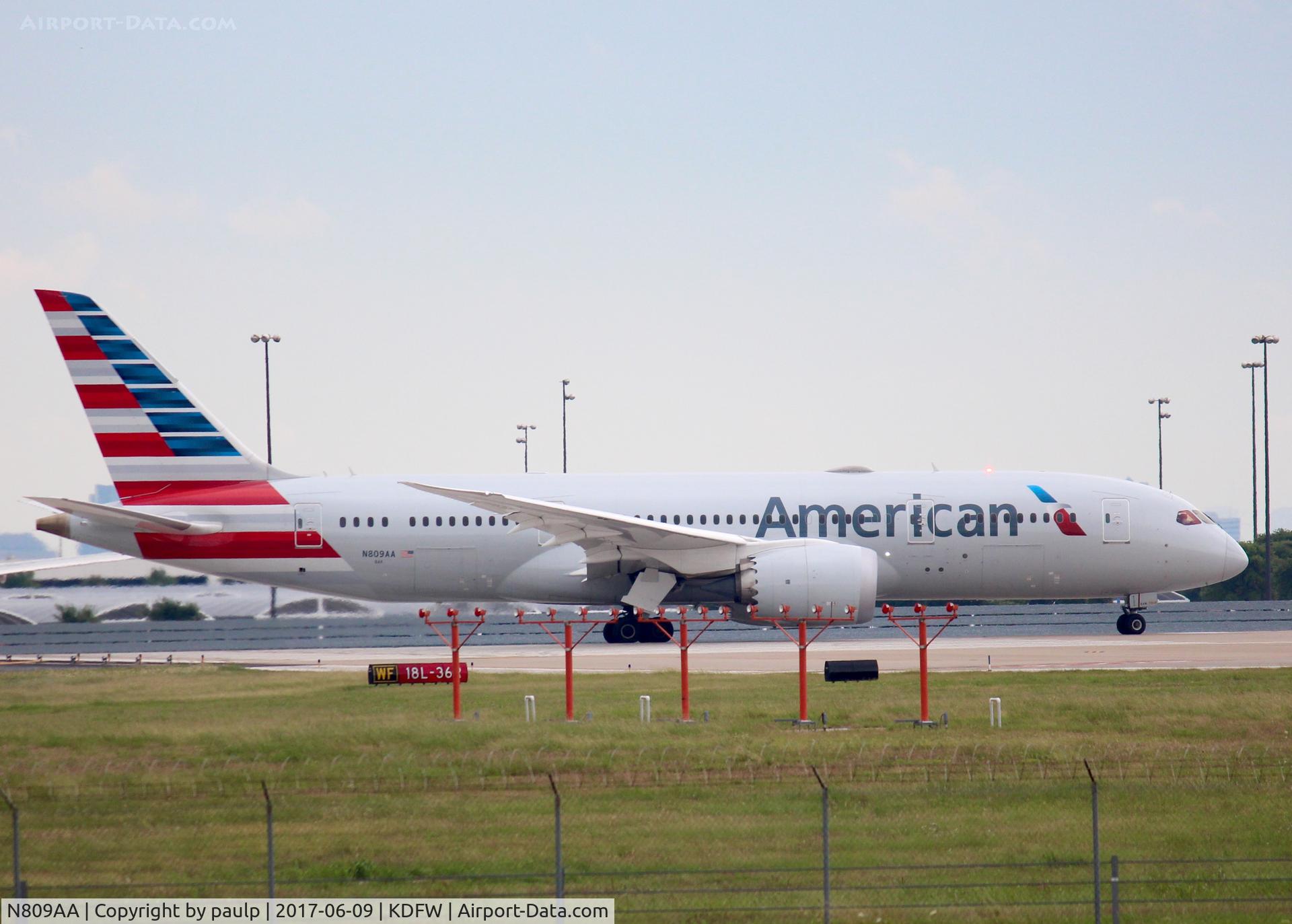 N809AA, 2015 Boeing 787-8 Dreamliner C/N 40627, At DFW.