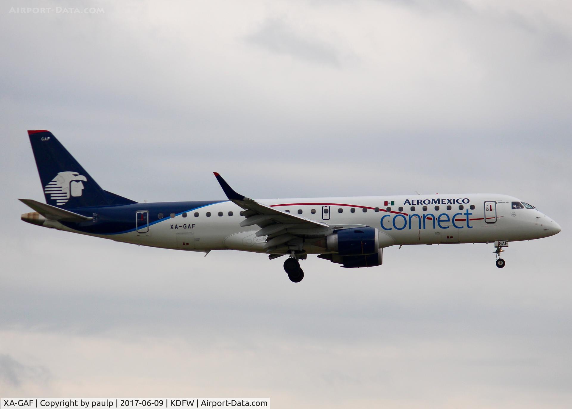 XA-GAF, 2014 Embraer 190LR (ERJ-190-100LR) C/N 19000666, At DFW.