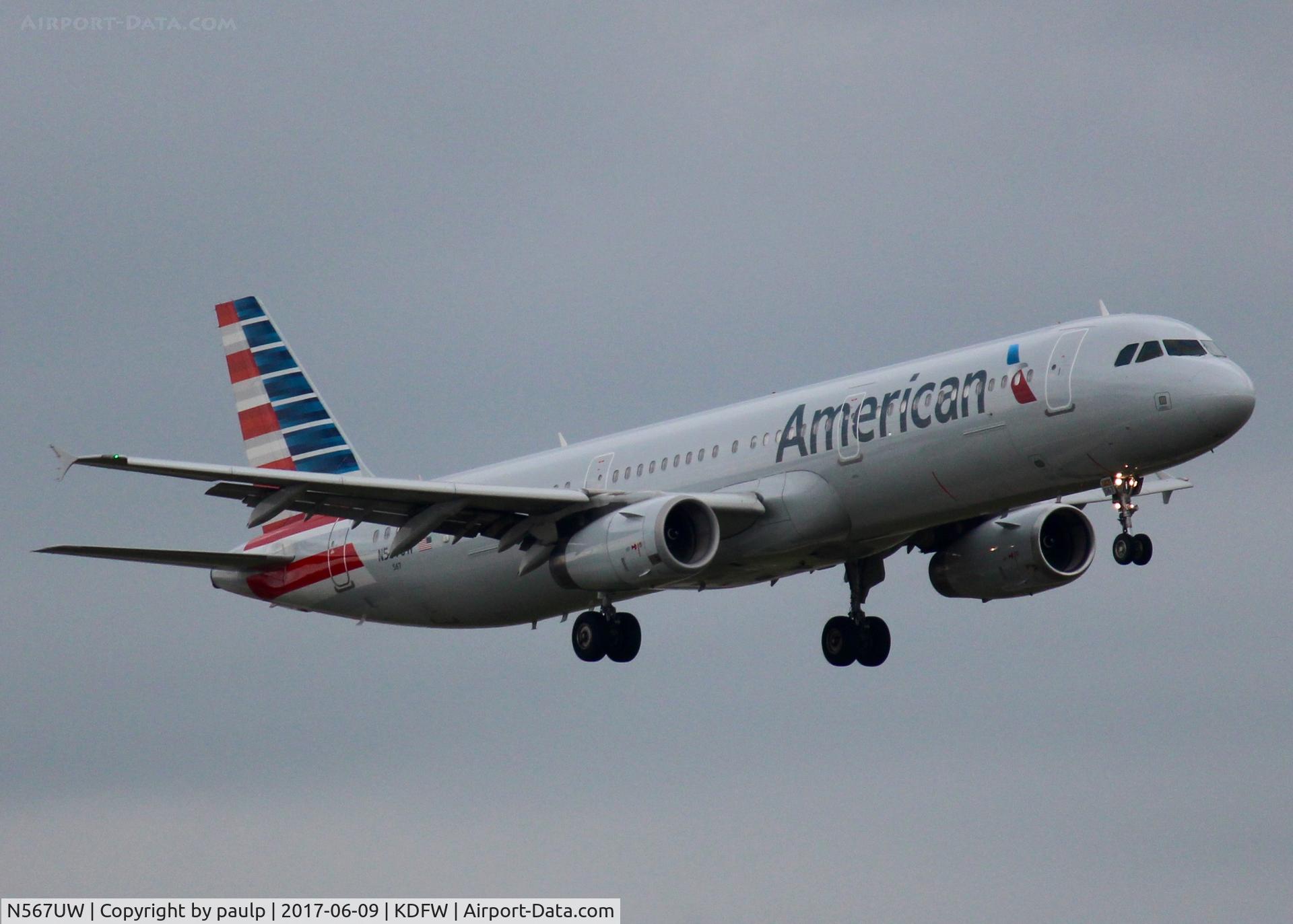 N567UW, 2013 Airbus A321-231 C/N 5728, At DFW.