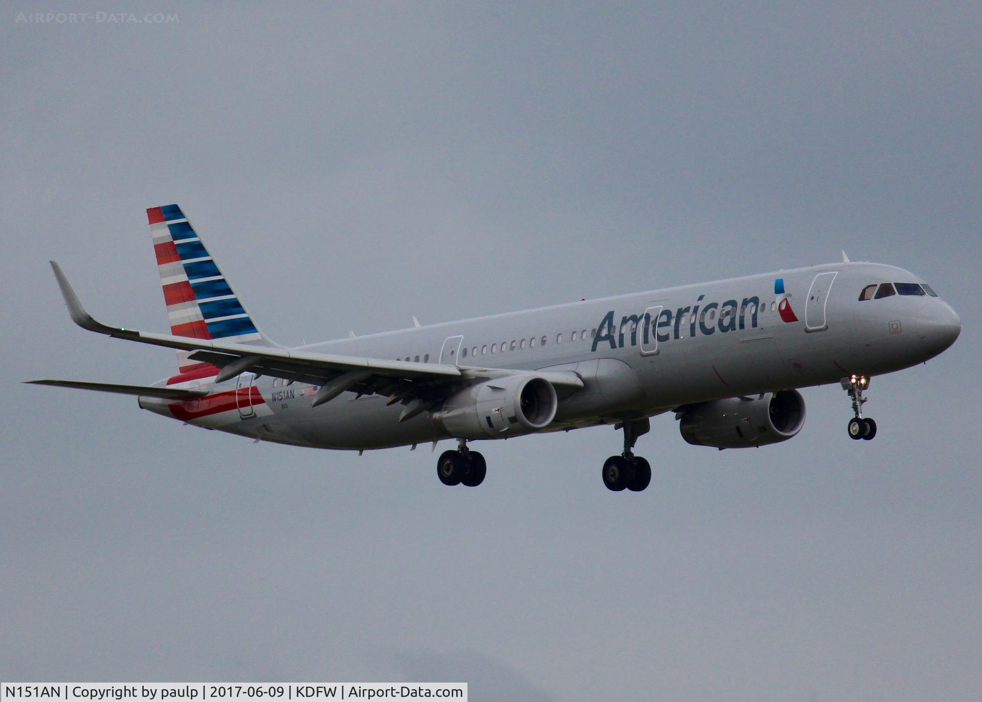 N151AN, 2015 Airbus A321-231 C/N 6840, At DFW.