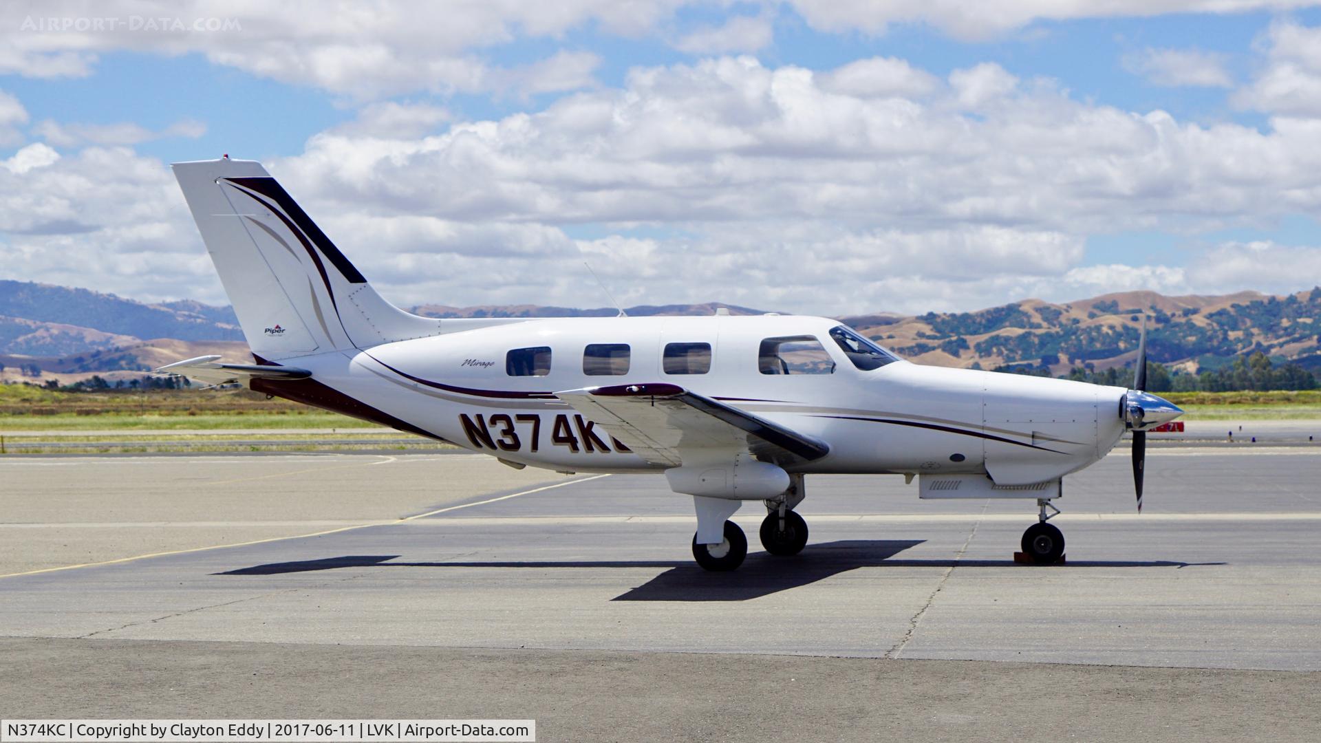 N374KC, 2005 Piper PA-46-350P Malibu Mirage C/N 4636374, Livermore Airport California 2017.