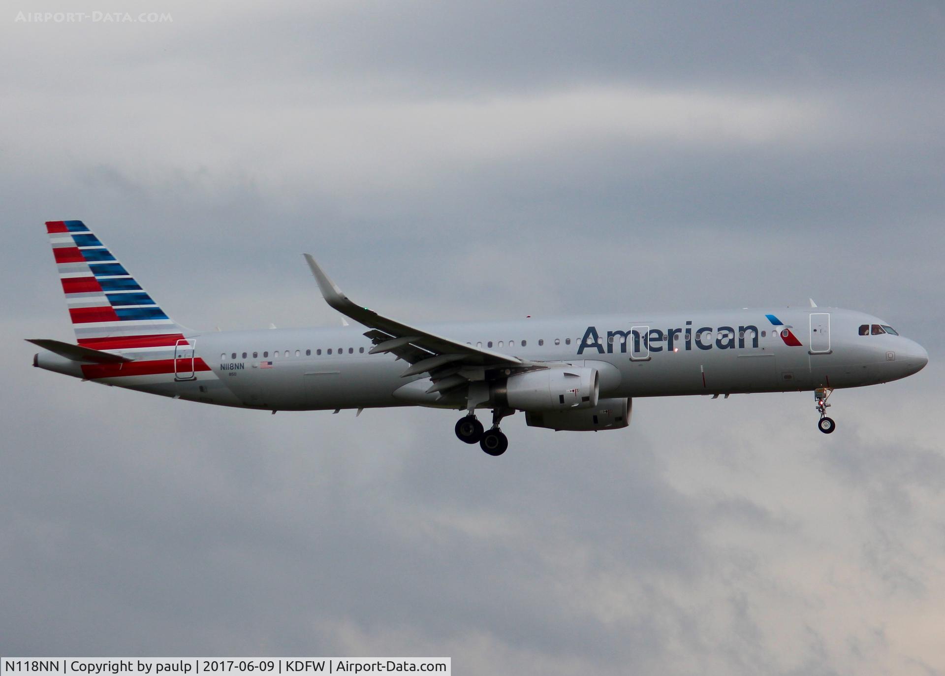 N118NN, 2014 Airbus A321-231 C/N 6162, At DFW.