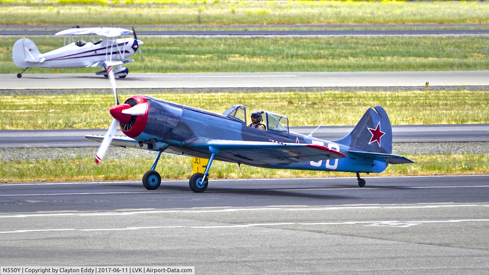 N550Y, 1984 Yakovlev Yak-50 C/N 842708, Livermore Airport California 2017.