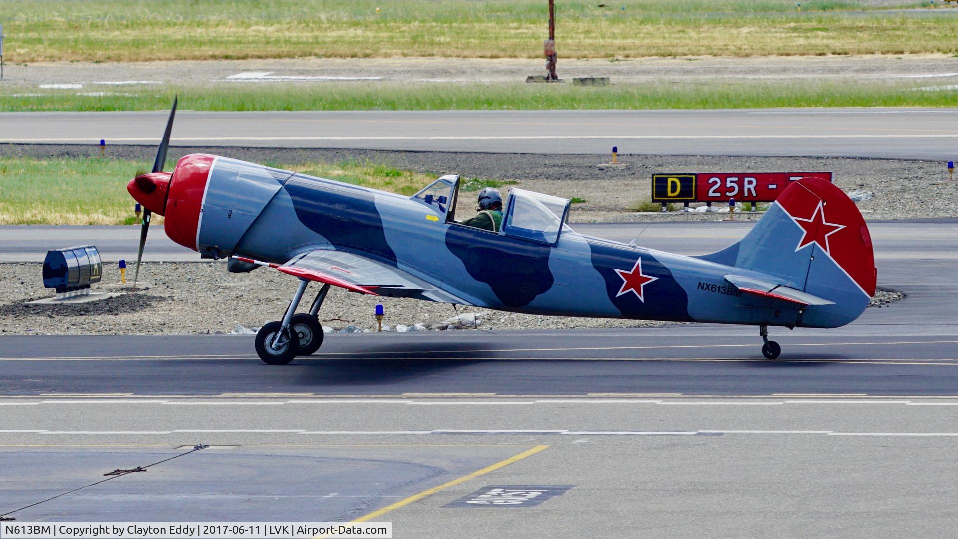 N613BM, 1984 Yakovlev YAK-50 C/N 842803, Livermore Airport California 2017.