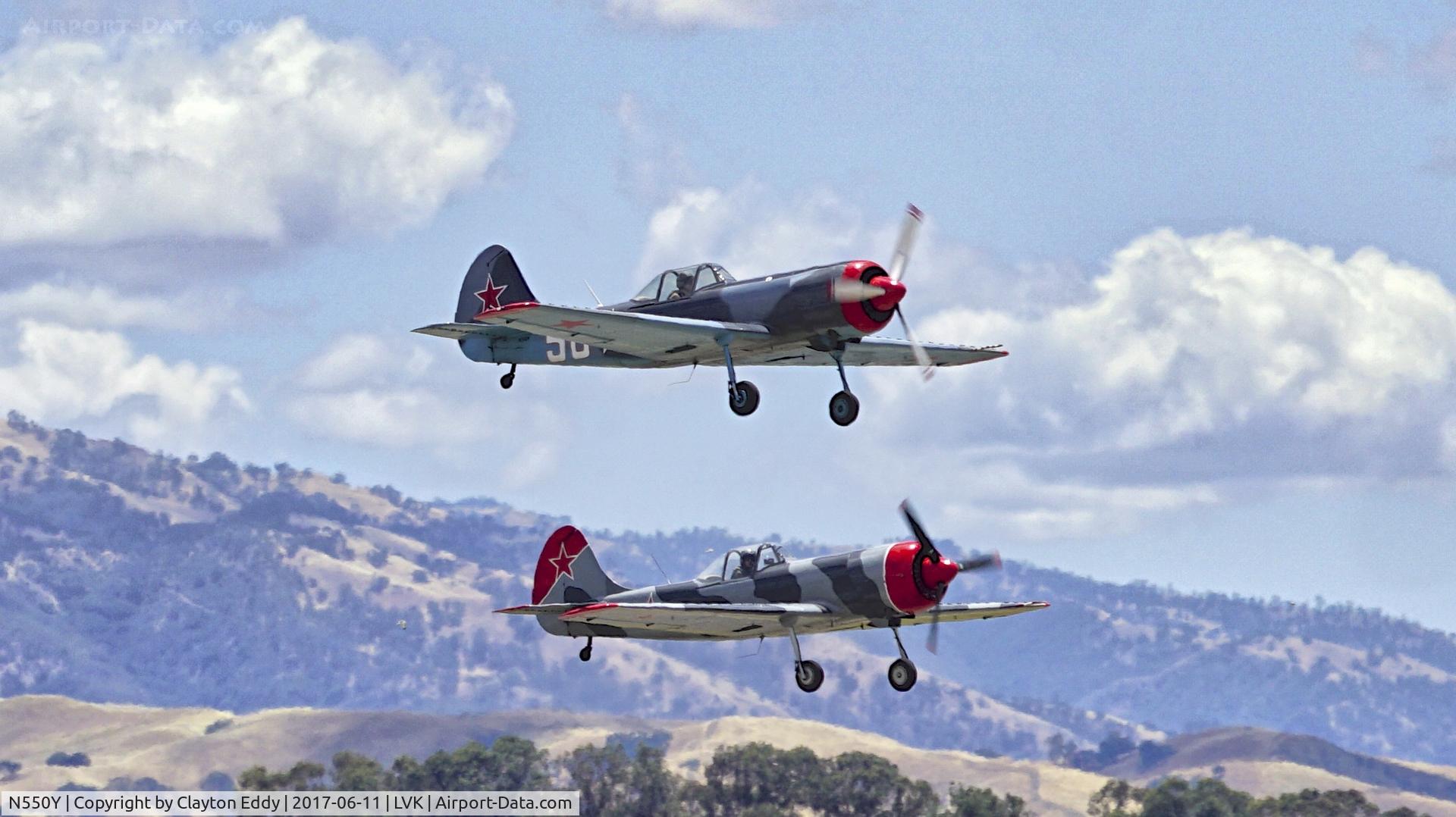 N550Y, 1984 Yakovlev Yak-50 C/N 842708, Livermore Airport California 2017.