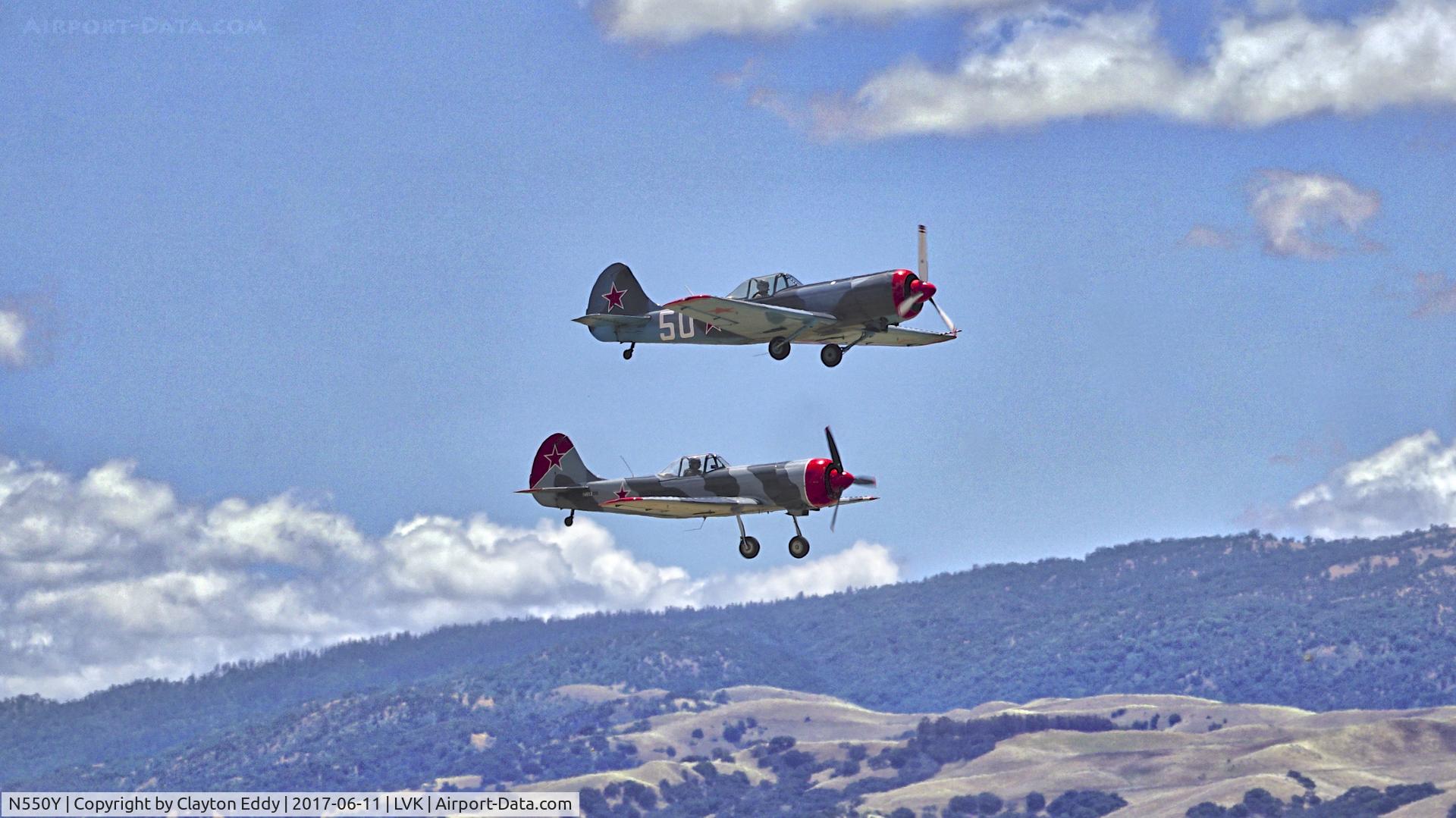 N550Y, 1984 Yakovlev Yak-50 C/N 842708, Livermore Airport California 2017.