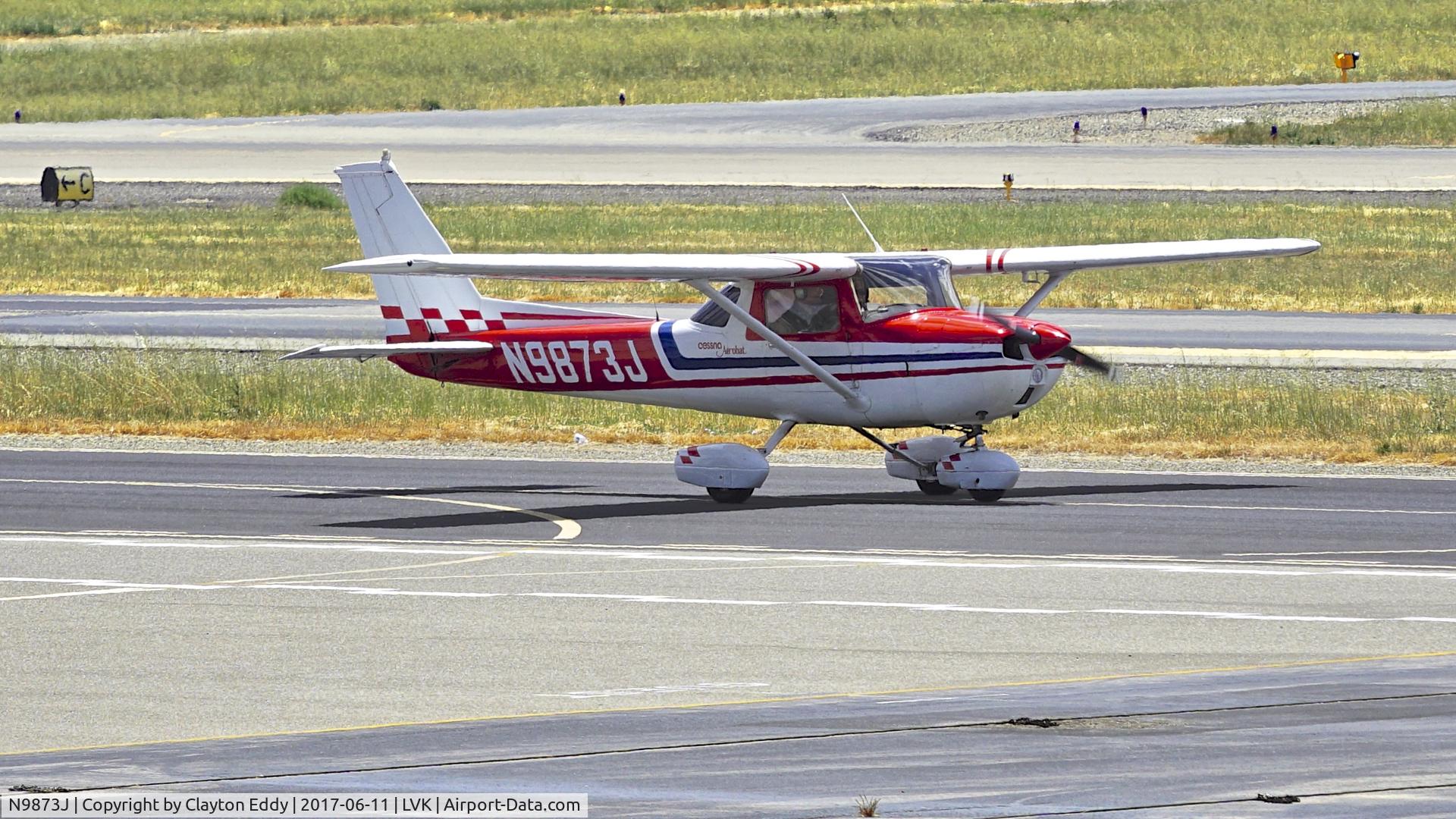 N9873J, 1976 Cessna A150M Aerobat C/N A1500682, Livermore Airport California 2017.