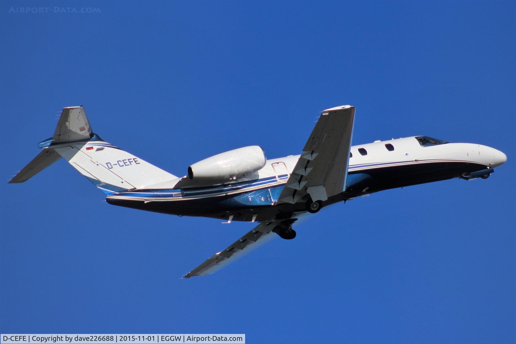 D-CEFE, 2014 Cessna 525C CitationJet CJ4 C/N 525C-0177, D CEFE climbing out of London Luton