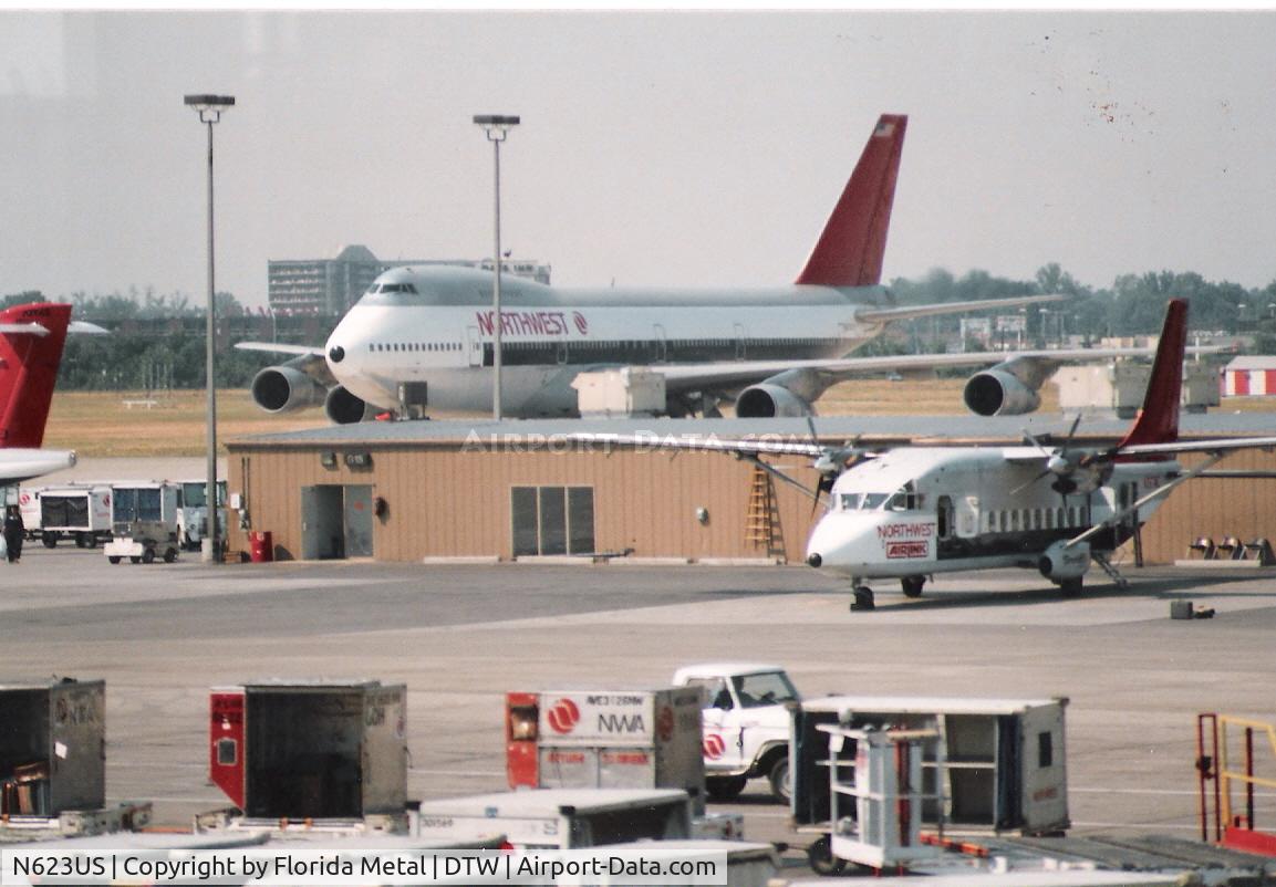 N623US, 1979 Boeing 747-251B C/N 21705, DTW in 1988