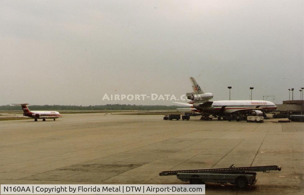 N160AA, 1972 McDonnell Douglas MD-10-10F C/N 46710, Detroit 1984