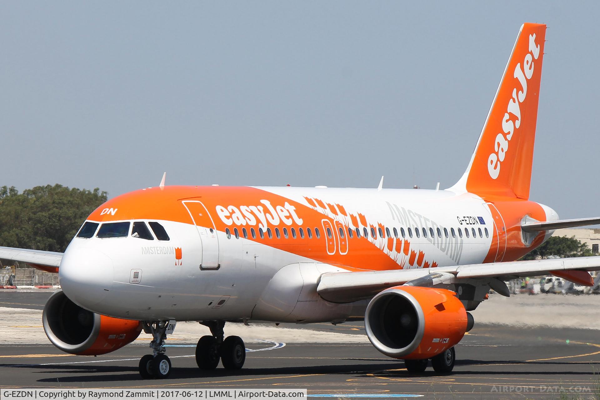 G-EZDN, 2008 Airbus A319-111 C/N 3569, A319 G-EZDN with special Amsterdam markings for Easyjet