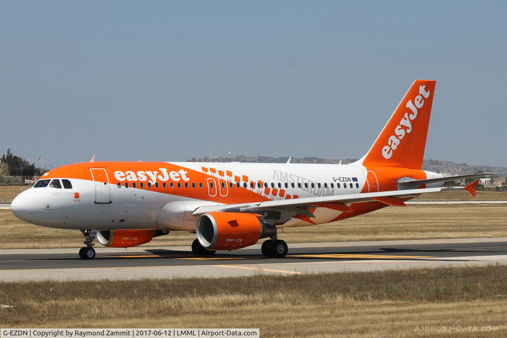 G-EZDN, 2008 Airbus A319-111 C/N 3569, A319 G-EZDN with special Amsterdam markings for Easyjet