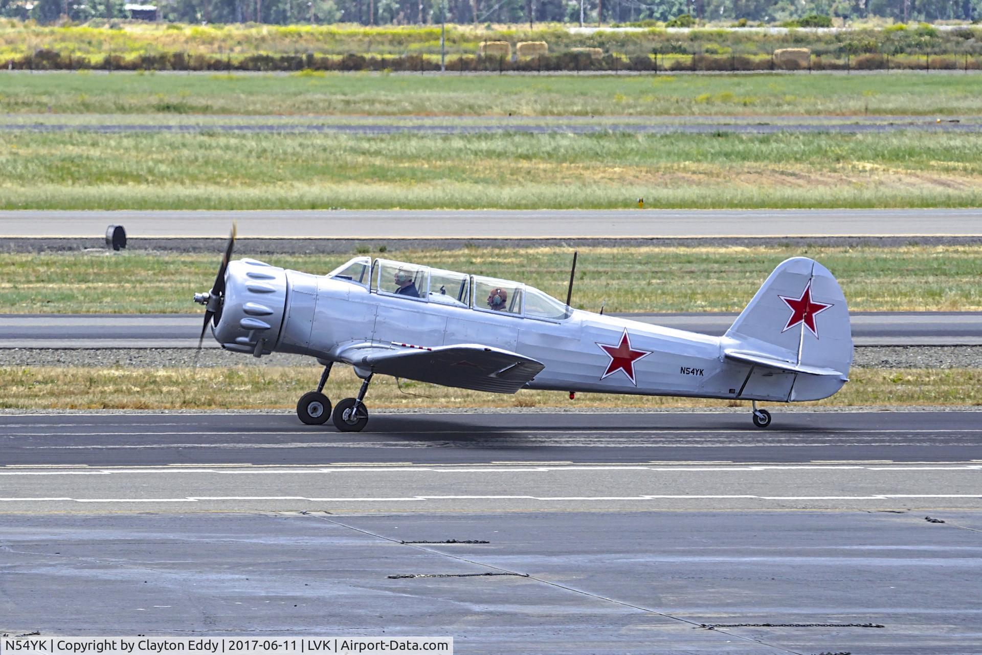 N54YK, 1954 Yakovlev Yak-18 C/N 232012, Livermore Airport California 2017.