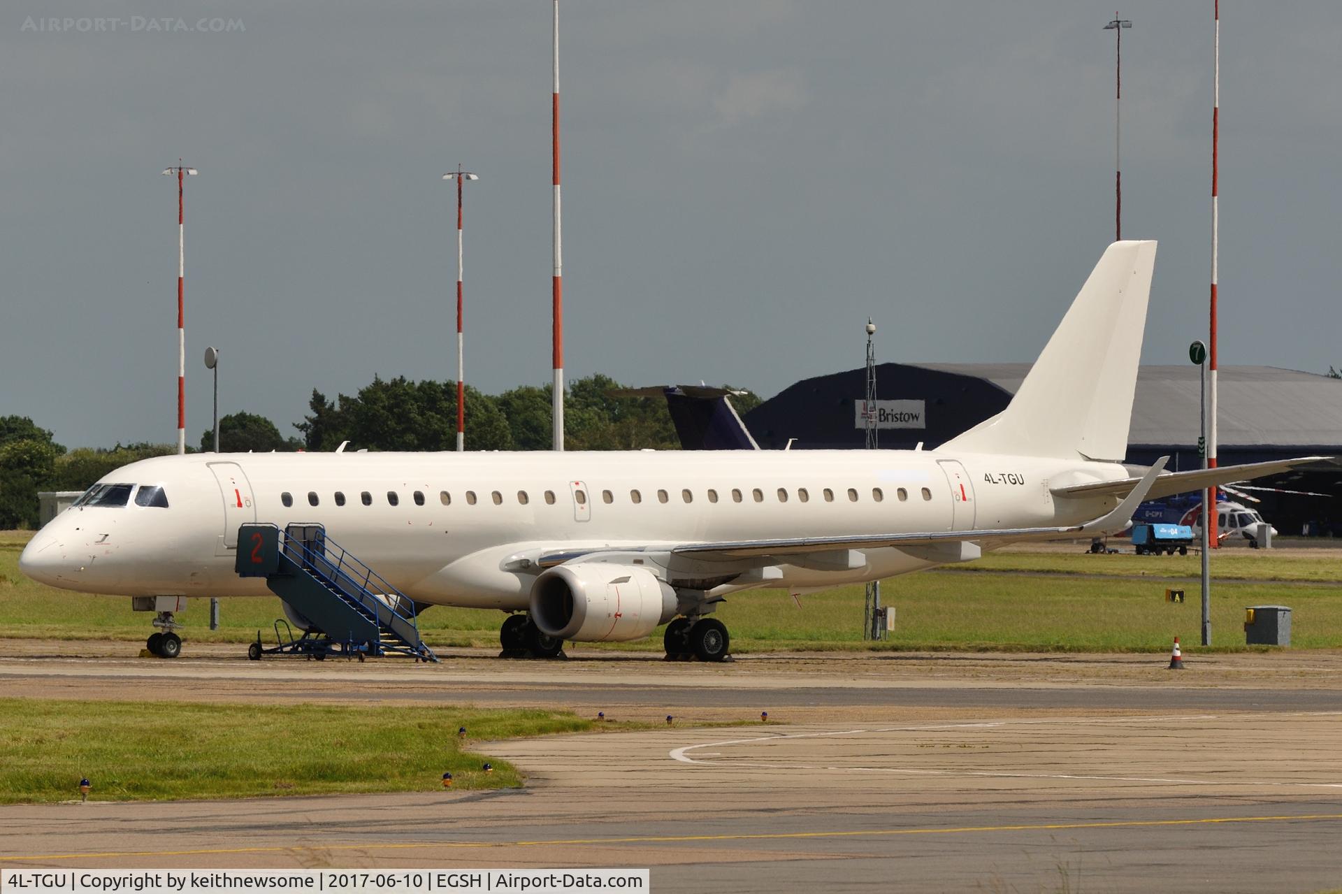 4L-TGU, 2007 Embraer 190AR (ERJ-190-100IGW) C/N 19000064, Formerly N694BC two days before leaving Norwich for Tbilisi and Georgian Airways ?