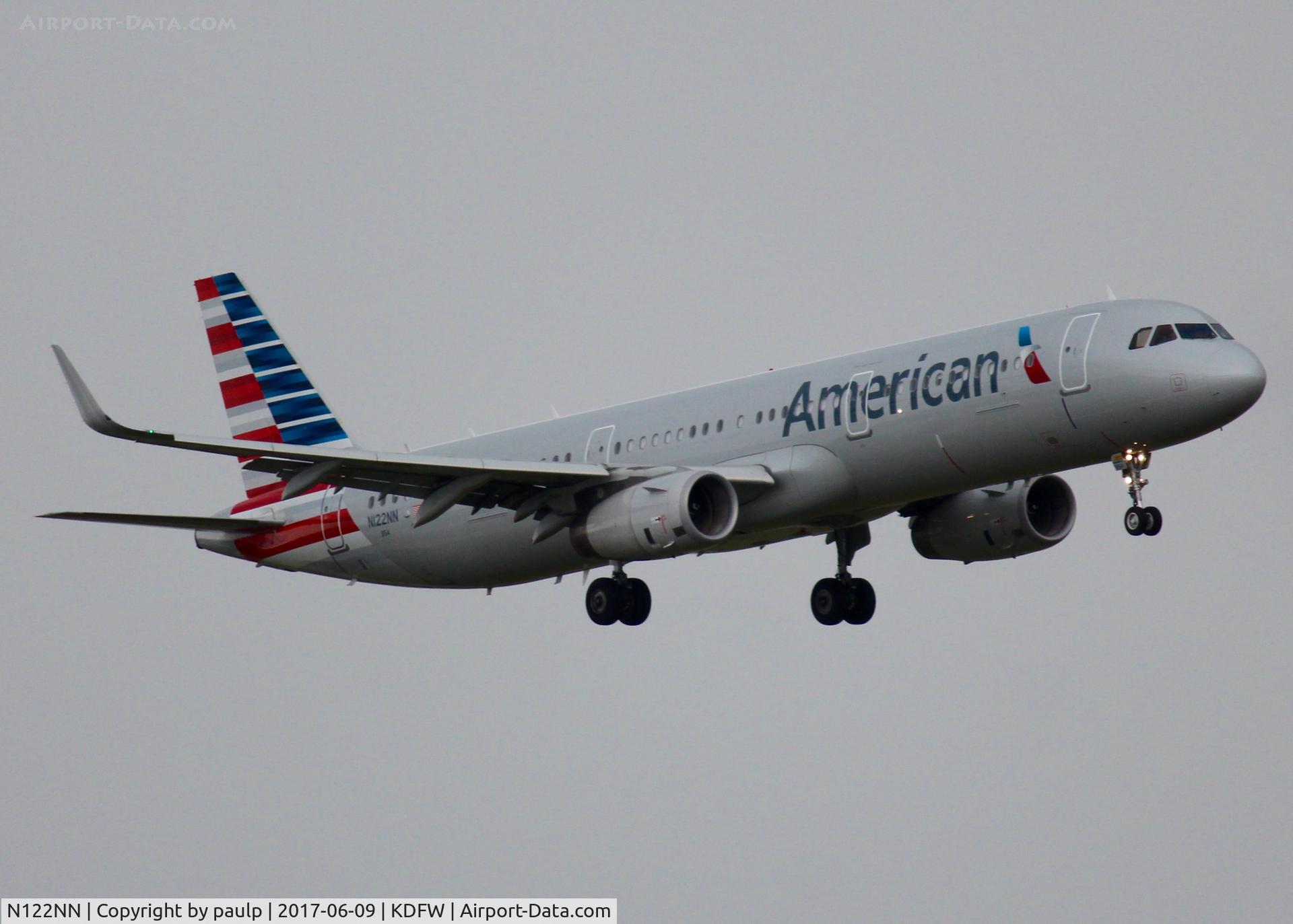 N122NN, 2014 Airbus A321-231 C/N 6252, At DFW.