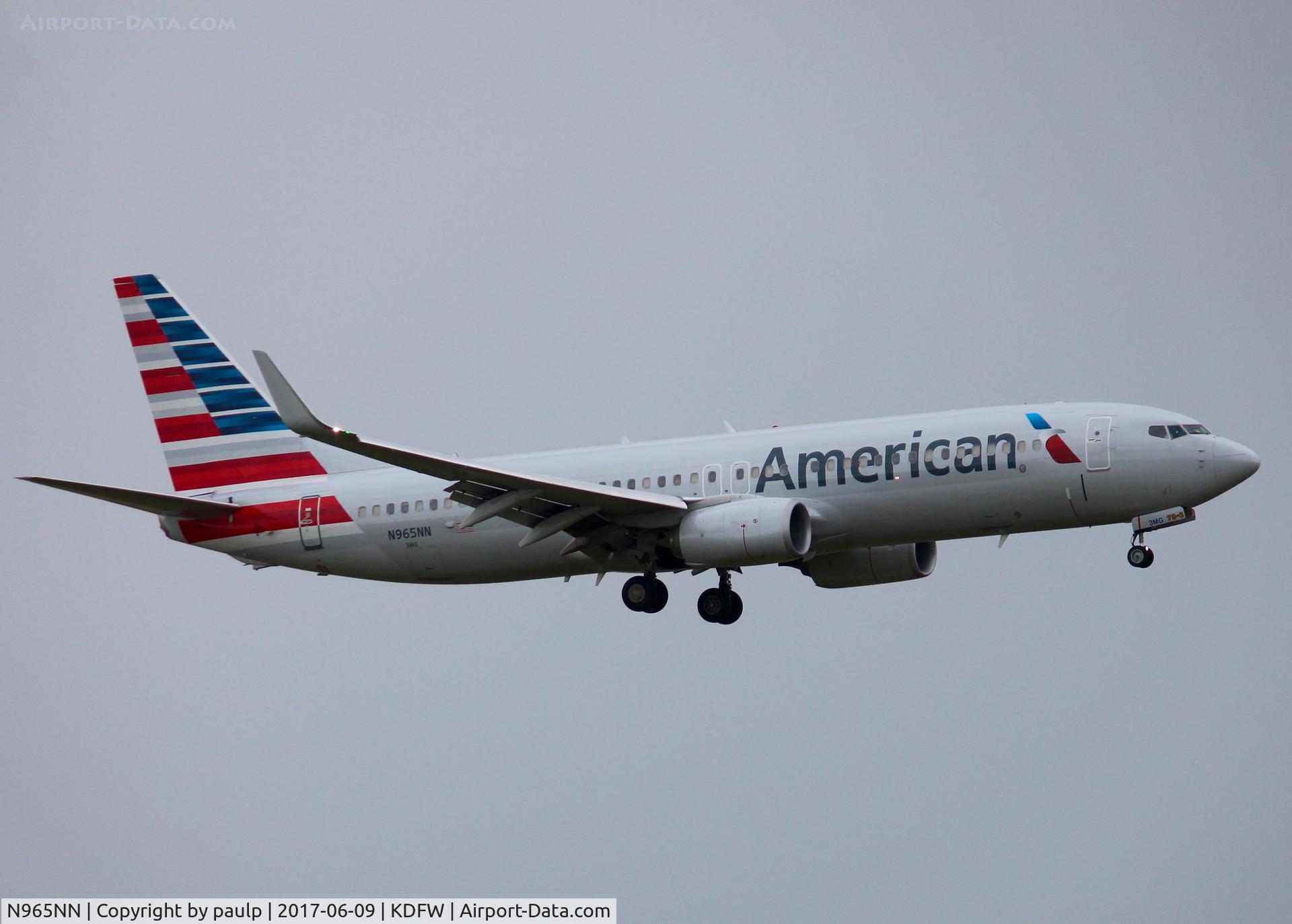 N965NN, 2015 Boeing 737-823 C/N 33239, At DFW.