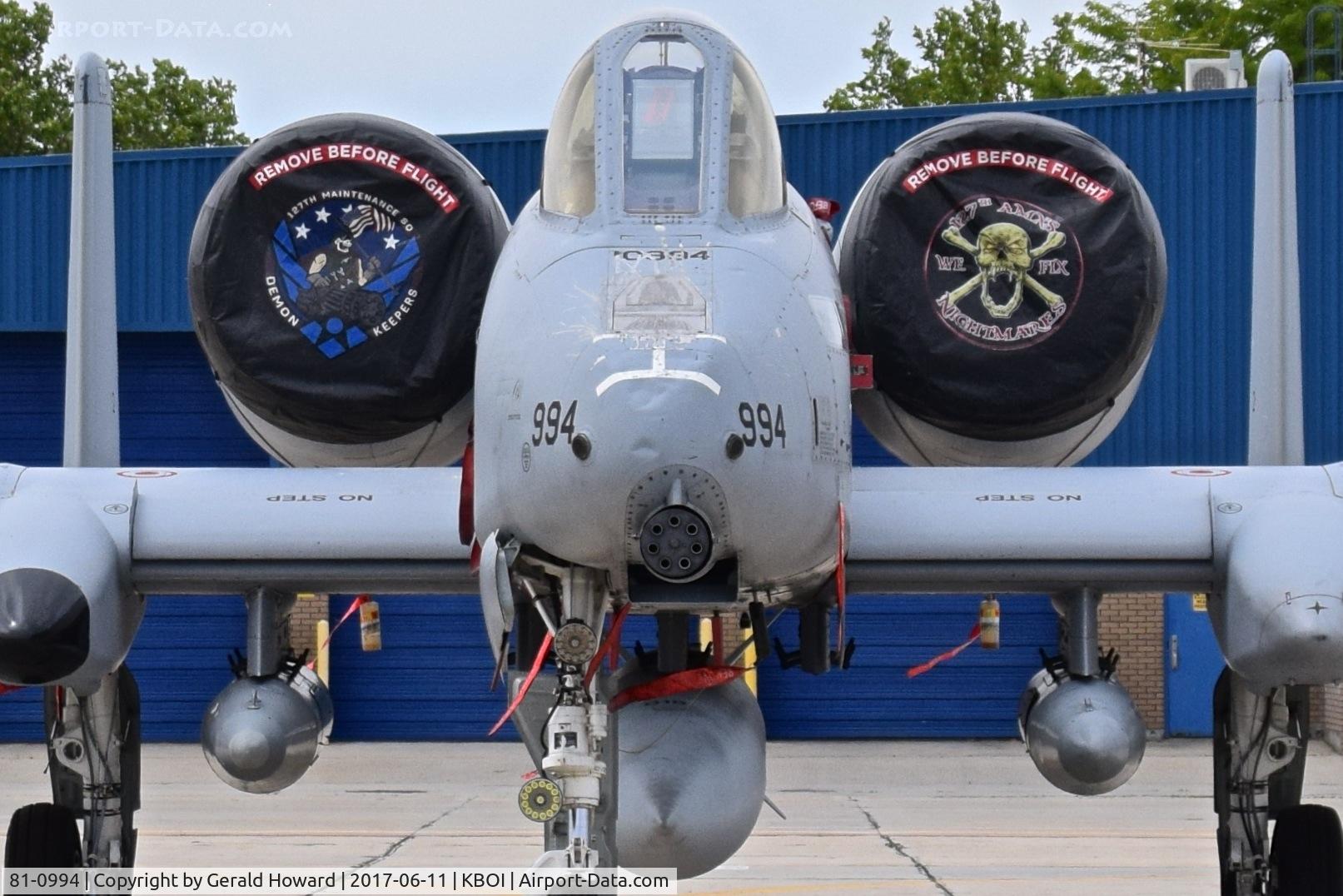 81-0994, 1981 Fairchild Republic A-10C Thunderbolt II C/N A10-0689, 107th Fighter Sq. “Red Devils”, 127th Wing, Michigan ANG.