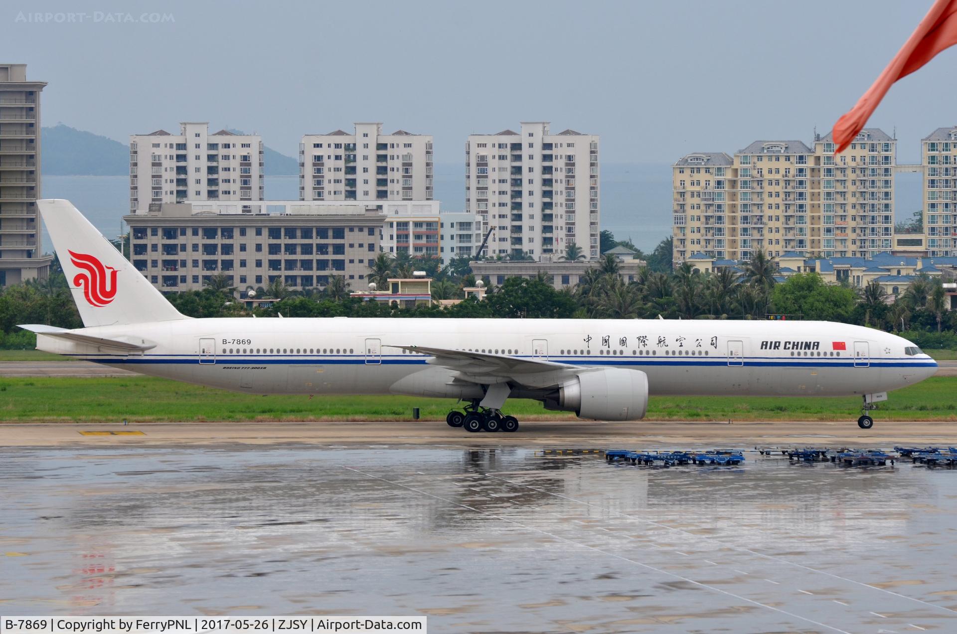 B-7869, 2016 Boeing 777-39L/ER C/N 63353, Air China B773 from PEK arrived.