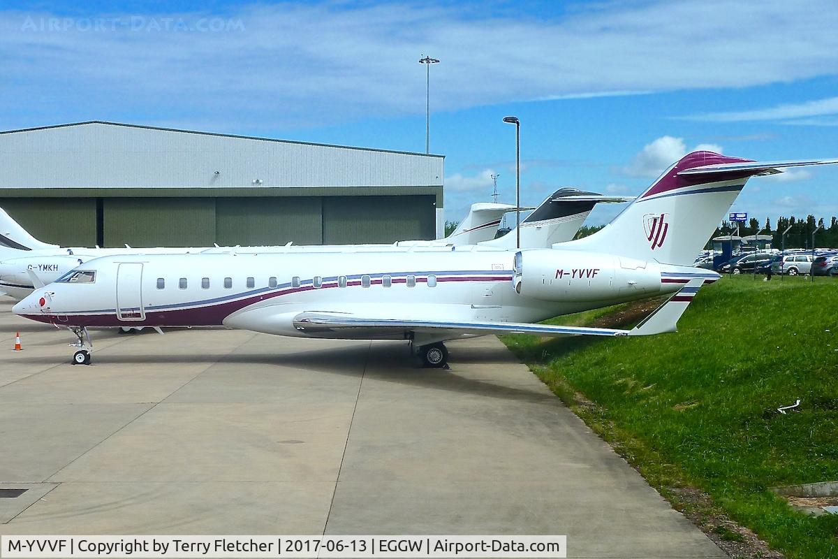 M-YVVF, 2013 Bombardier BD-700-1A10 Global 6000 C/N 9590, At London - Luton Airport