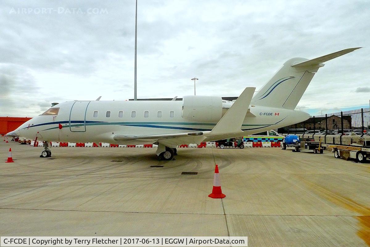 C-FCDE, 2013 Bombardier Challenger 604 (CL-600-2B16) C/N 5938, At London - Luton Airport