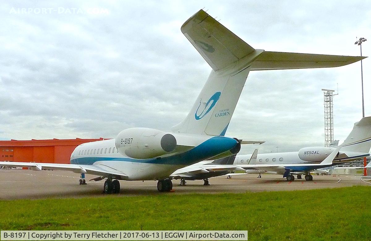 B-8197, 2011 Bombardier BD-700-1A10 Global Express XRS C/N 9473, At London - Luton Airport