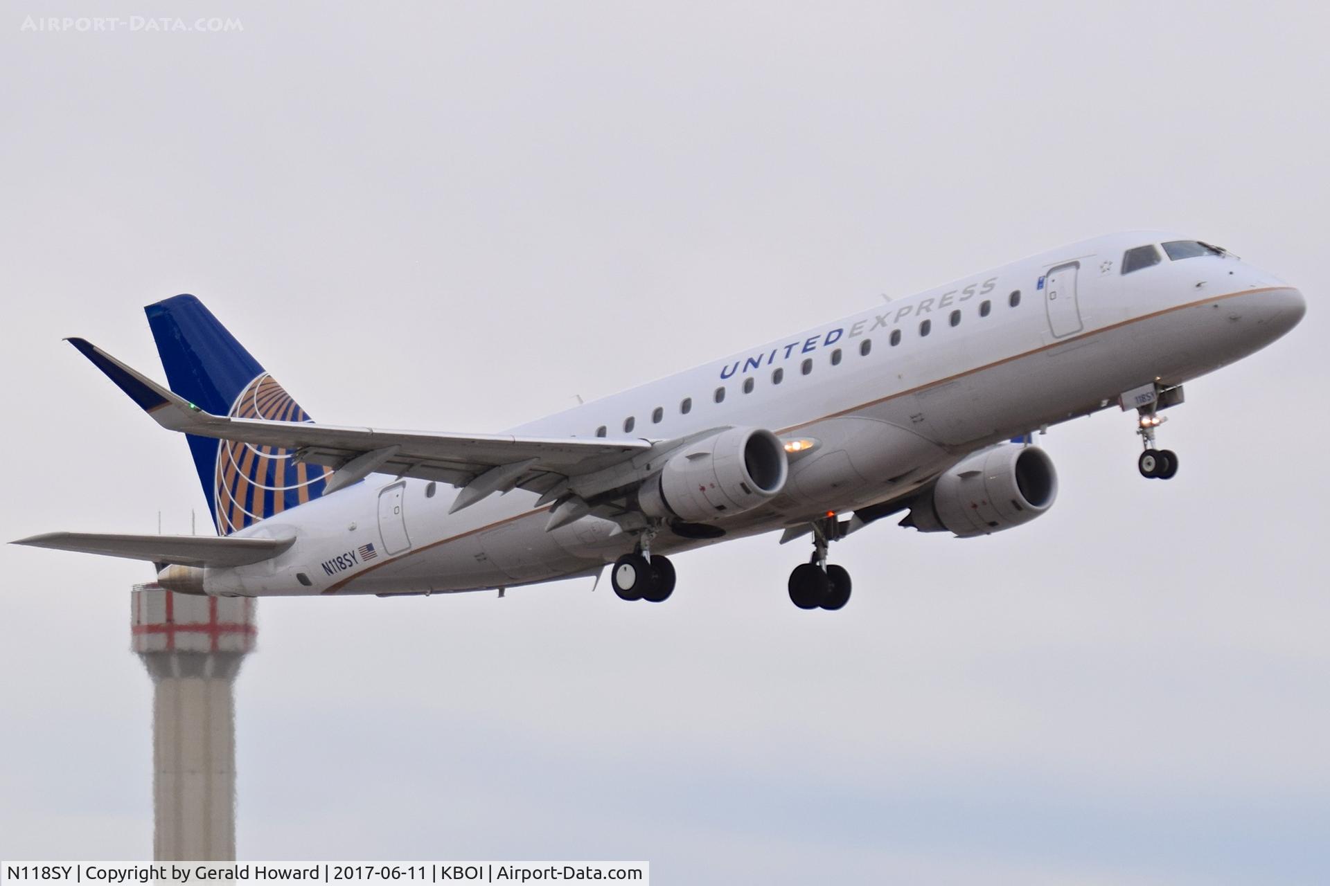 N118SY, 2014 Embraer 175LR (ERJ-170-200LR) C/N 17000420, Departing RWY 28R.