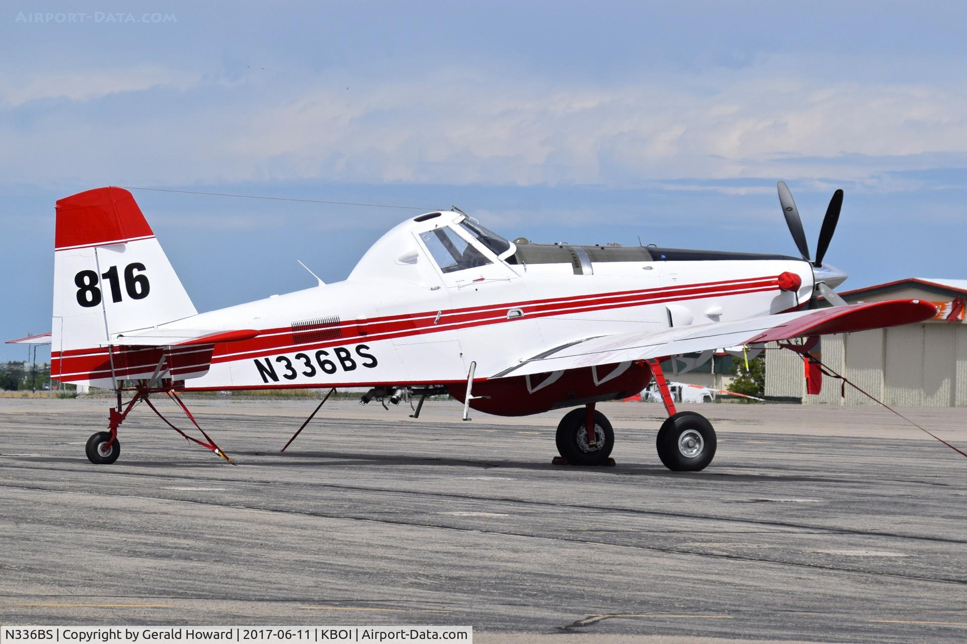 N336BS, 2017 Air Tractor AT-802A C/N 802A-0695, Tanker #816 parked on the north GA ramp.