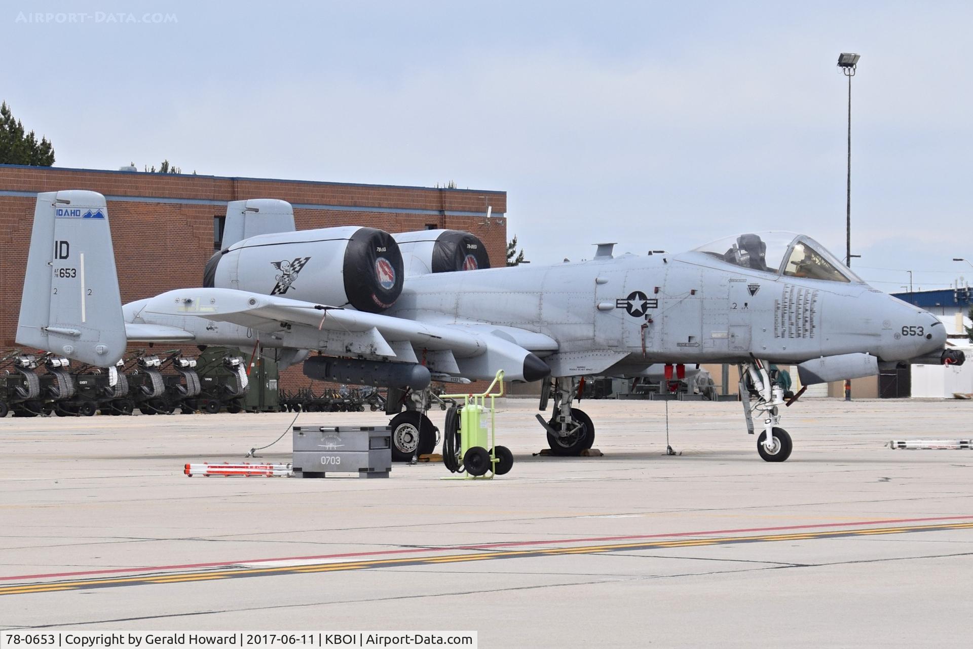 78-0653, 1978 Fairchild Republic A-10C Thunderbolt II C/N A10-0273, Parked on the ANG ramp.  190th Fighter Sq., 124th Fighter Wing, Idaho ANG.