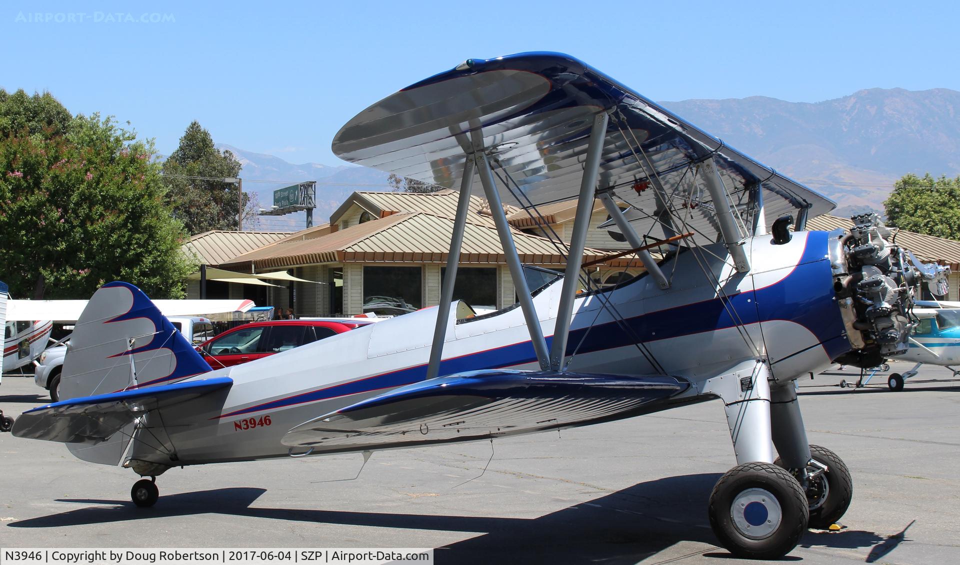 N3946, 1941 Boeing A75N1(PT17) C/N 75-1910, 1941 Boeing Stearman A75N1 (PT-17), Continental W670 220 Hp