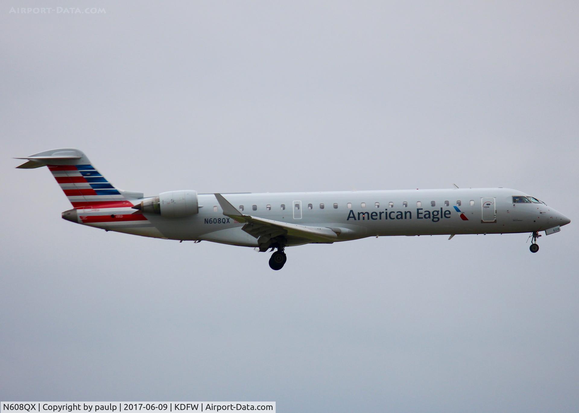 N608QX, 2001 Bombardier CRJ-701 (CL-600-2C10) Regional Jet C/N 10026, At DFW.