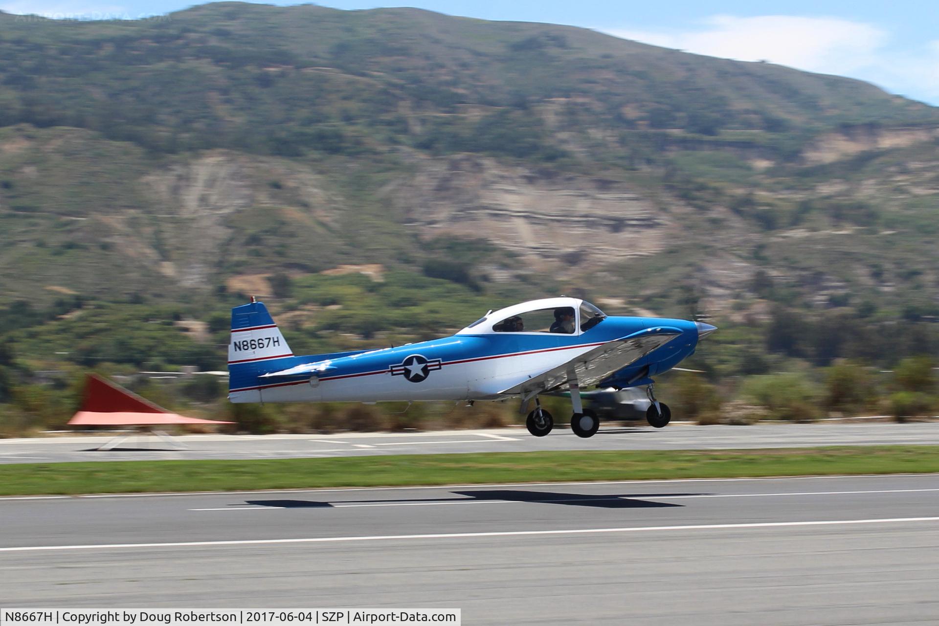 N8667H, 1947 North American Navion C/N NAV-4-667, 1947 North American NAVION, Continental IO-520 285 Hp upgrade, takeoff climb, Young Eagles flight