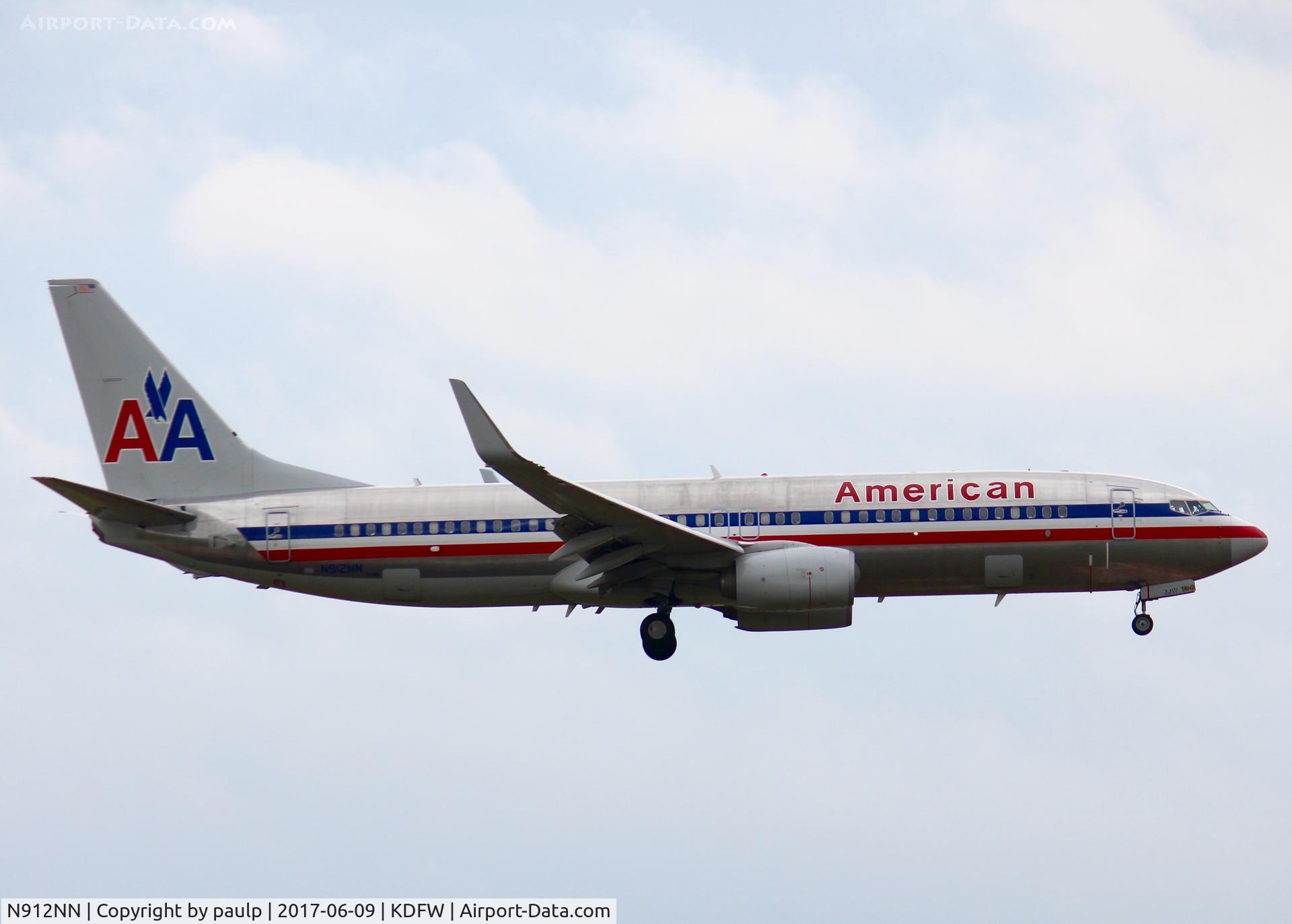 N912NN, 2012 Boeing 737-823 C/N 33319, At DFW.