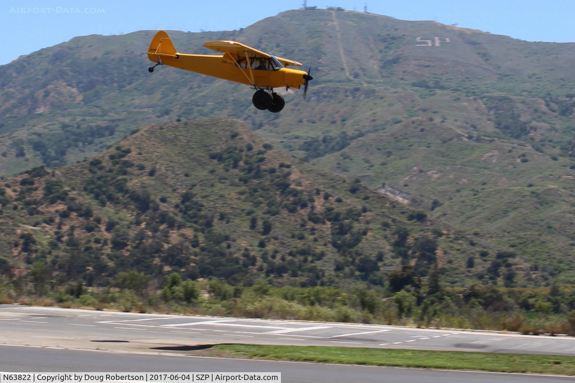 N63822, 1979 Piper PA-18-150 Super Cub C/N 18-8009023, 1979 Piper PA-18-150 SUPER CUB, Lycoming O-320 150 Hp, on final Rwy 22L grass