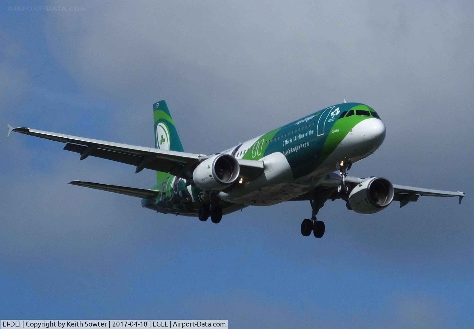 EI-DEI, 2005 Airbus A320-214 C/N 2374, Short finals for 09L