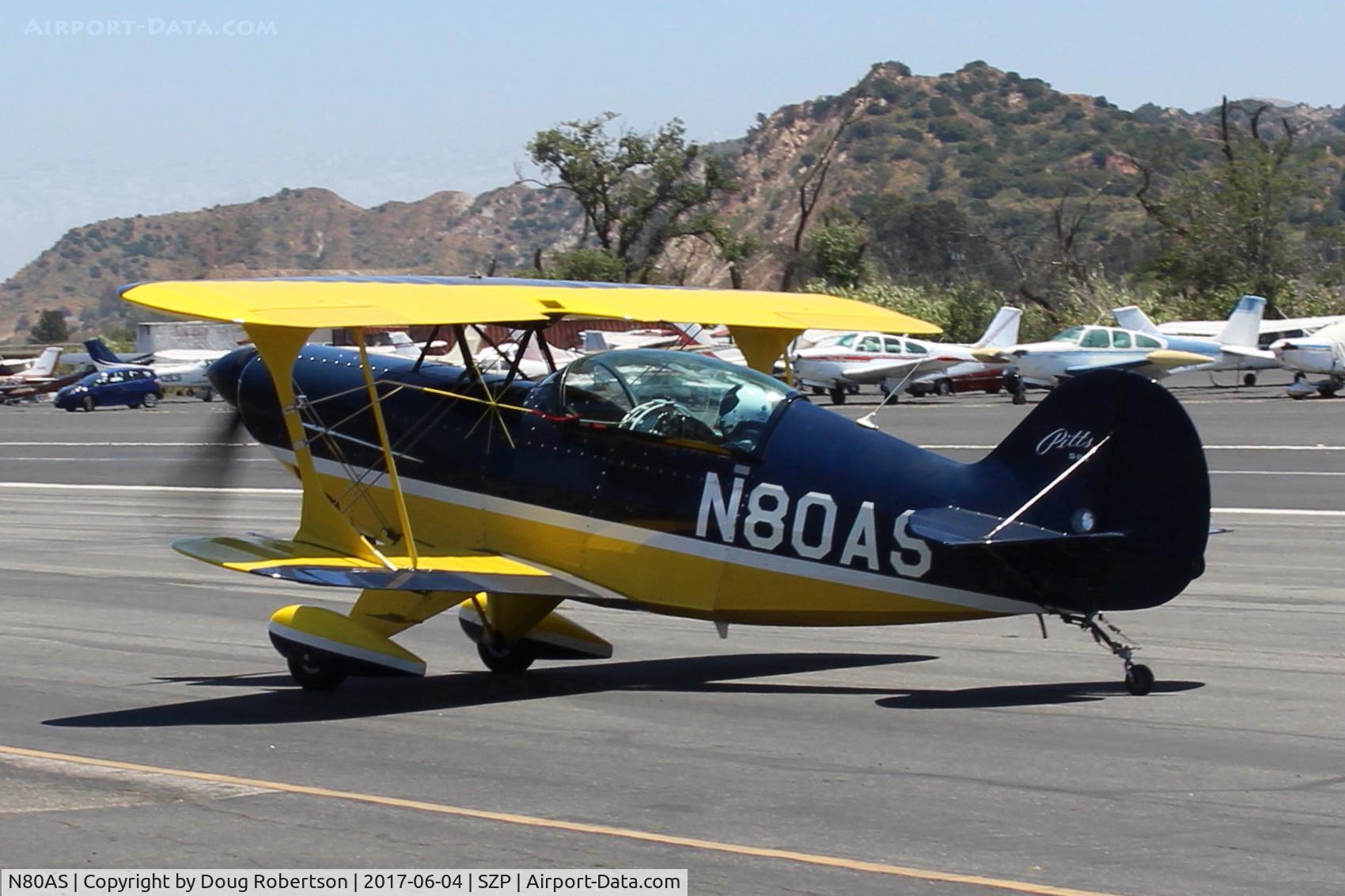N80AS, 1992 Pitts S-2B Special C/N 5244, 1992 PITTS Aerobatics S-2B SPECIAL, Lycoming AEIO-540-D4A5 260 Hp, full inverted systems, four ailerons, symmetric airfoils. S turns taxi back