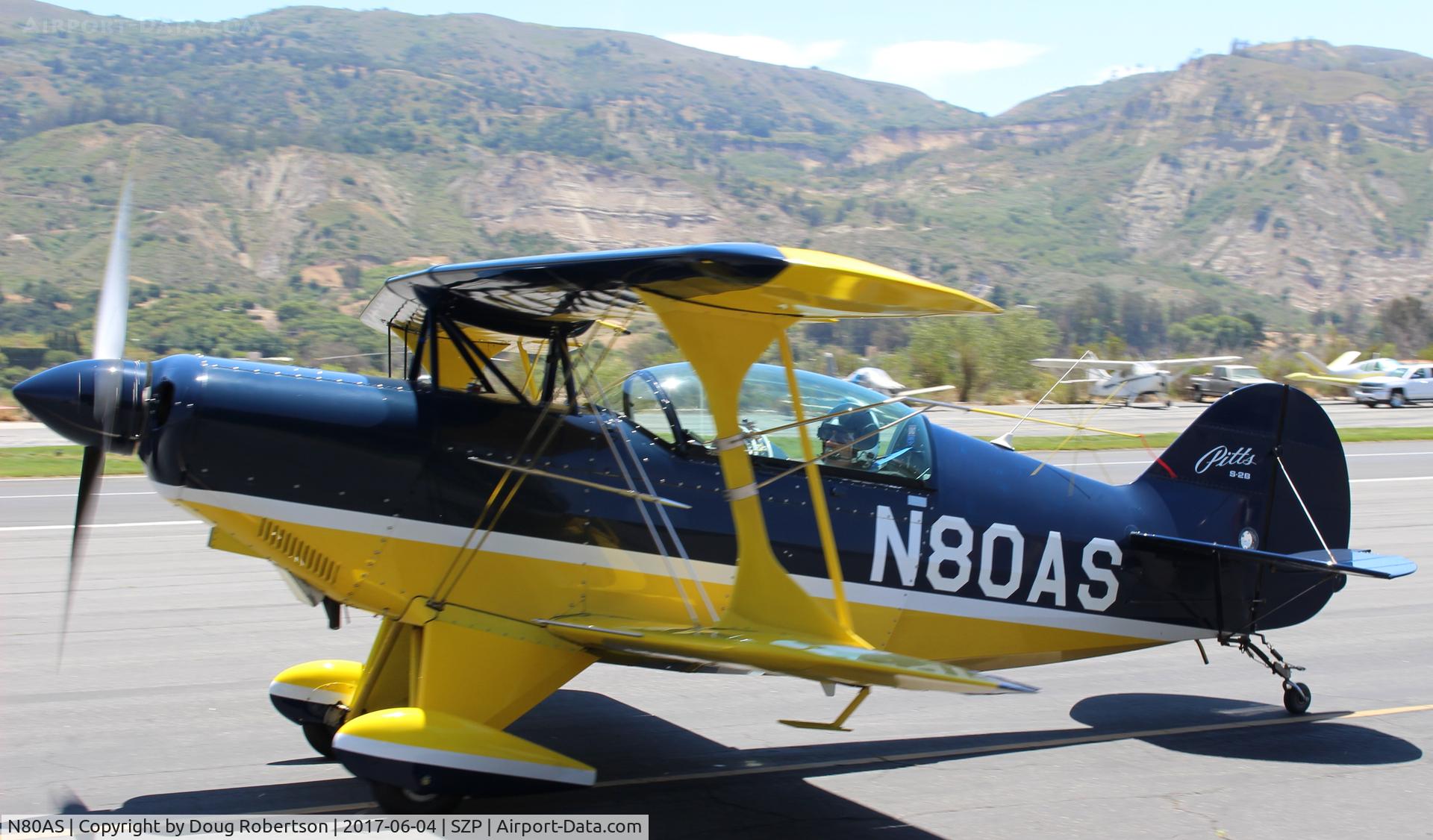 N80AS, 1992 Pitts S-2B Special C/N 5244, 1992 PITTS Aerobatics S-2B SPECIAL, Lycoming AEIO-540-D4A5 260 Hp, full inverted systems, four ailerons, symmetric airfoils, S turns taxi back