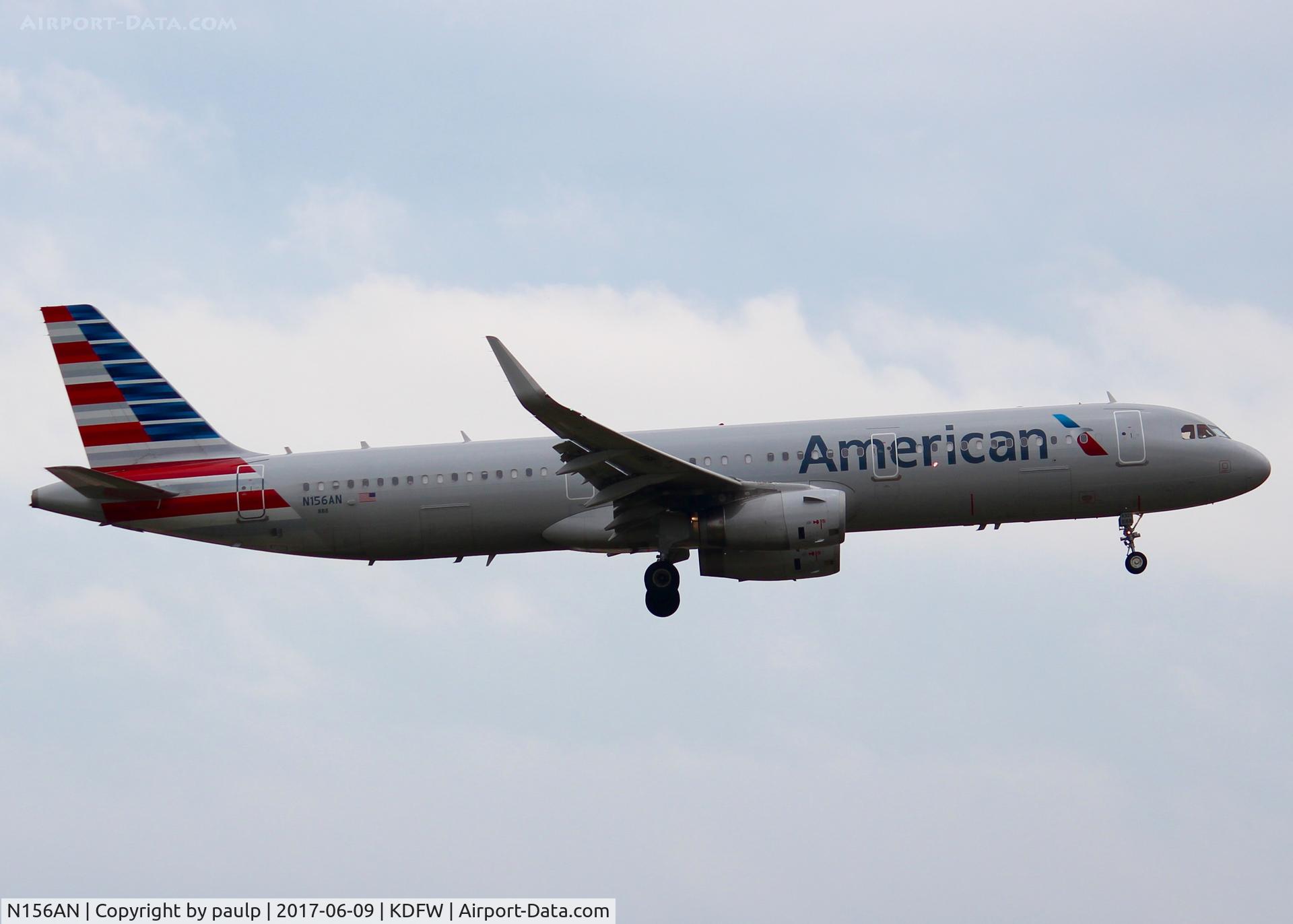 N156AN, 2016 Airbus A321-231 C/N 6983, At DFW.