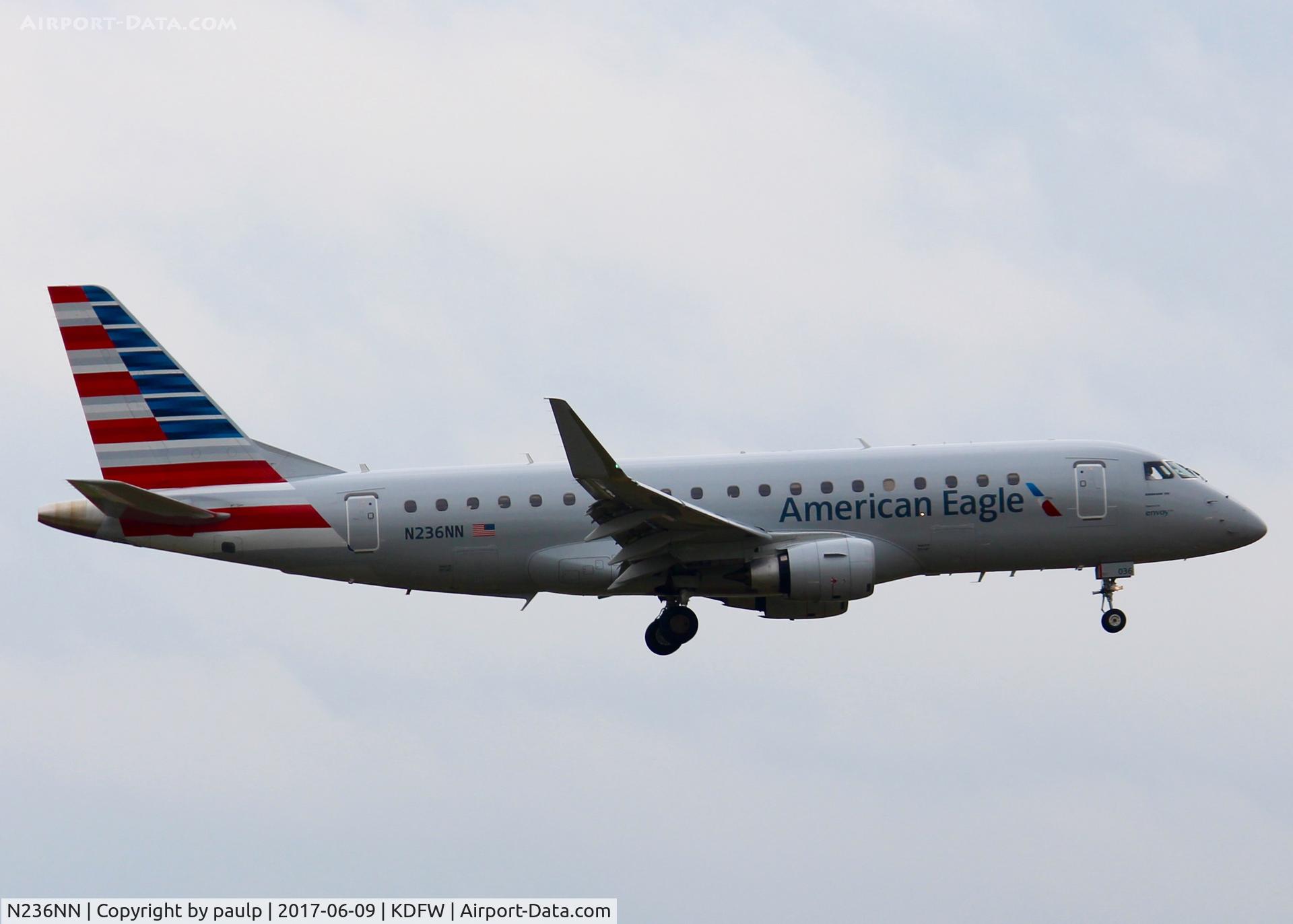 N236NN, 2016 Embraer 175LR (ERJ-170-200LR) C/N 17000572, At DFW.