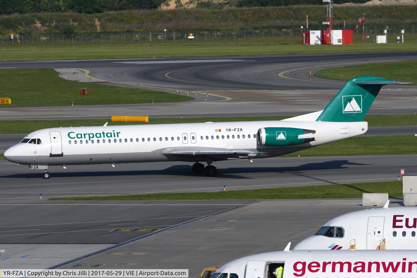 YR-FZA, 1992 Fokker 100 (F-28-0100) C/N 11395, Carpatair