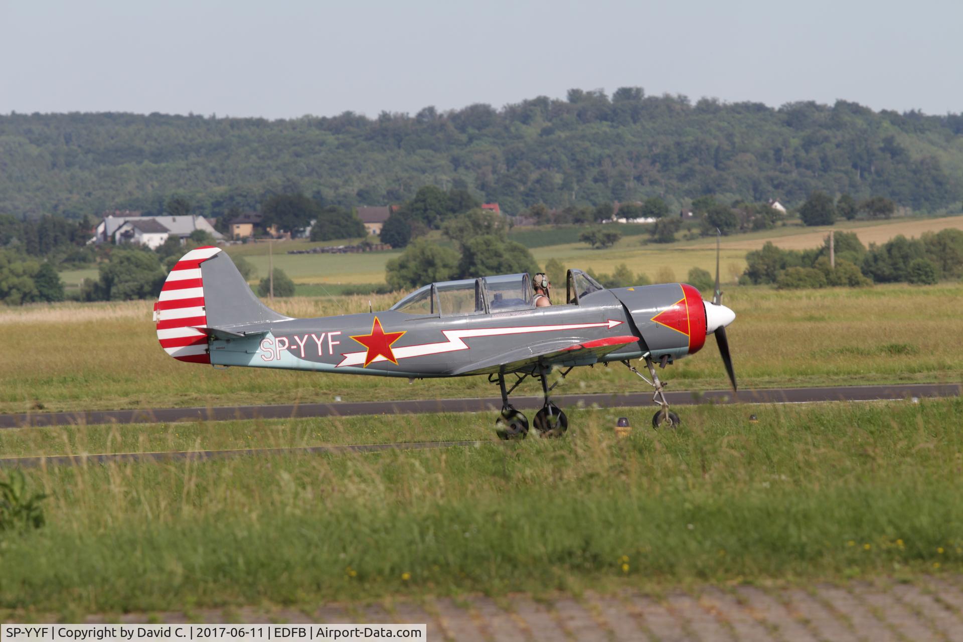 SP-YYF, 1982 Bacau Yak-52 C/N 899404, Aircraft photo was taken in Reichelsheim, Germany (EDFB)