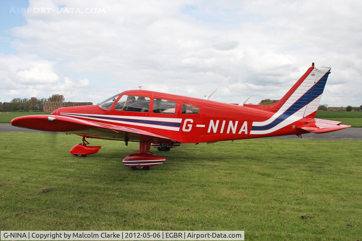 G-NINA, 1977 Piper PA-28-161 Cherokee Warrior II C/N 28-7716162, Piper PA-28-161 Cherokee Warrior II at Breighton Airfield's Mayhem Fly-In. May 6th 2012.