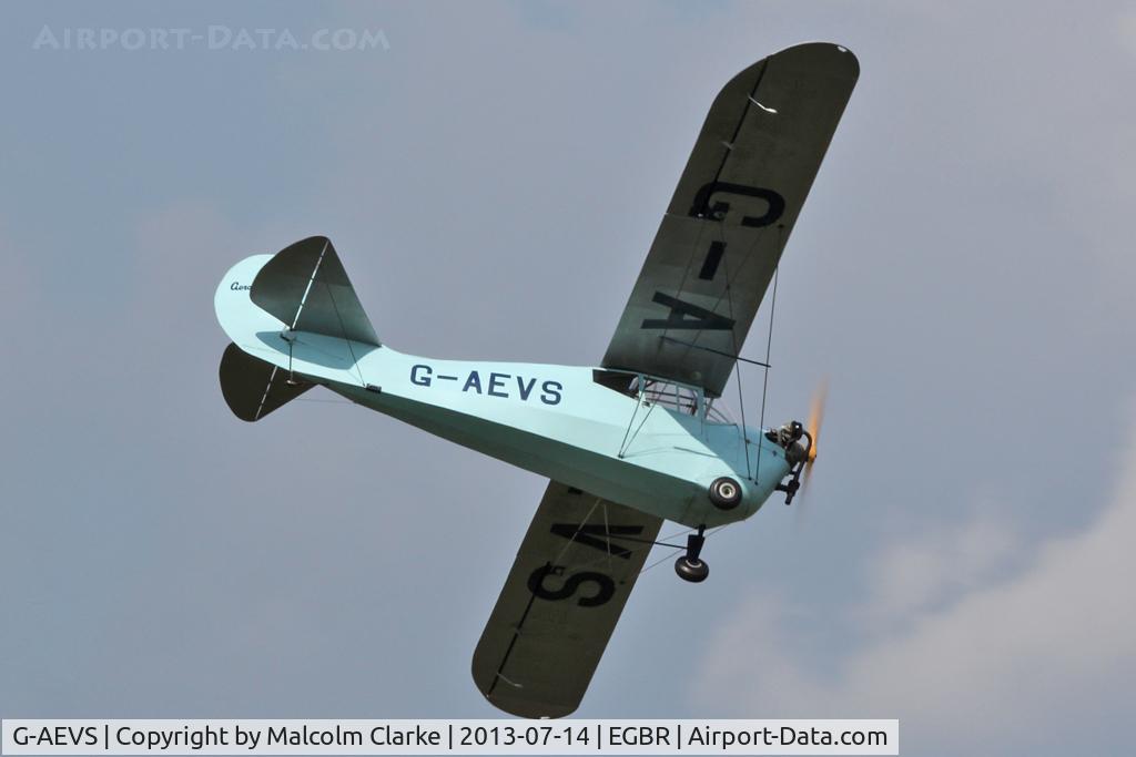 G-AEVS, 1937 Aeronca 100 C/N AB114, Aeronca 100 at Breighton Airfield's Wings & Wheels Weekend. July 14th 2013.