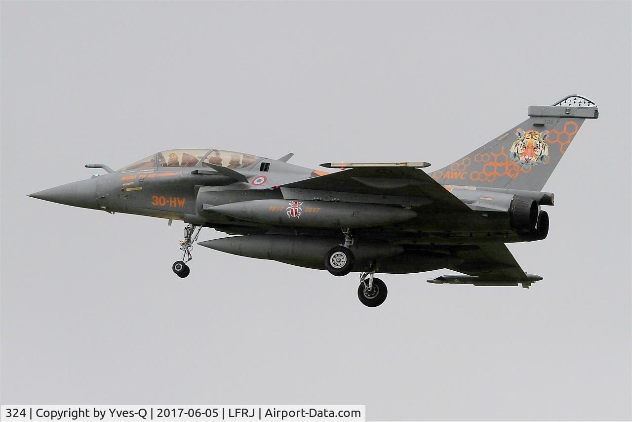 324, Dassault Rafale B C/N 324a, Dassault Rafale B, On final rwy 26, Landivisiau Naval Air Base (LFRJ) Tiger Meet 2017